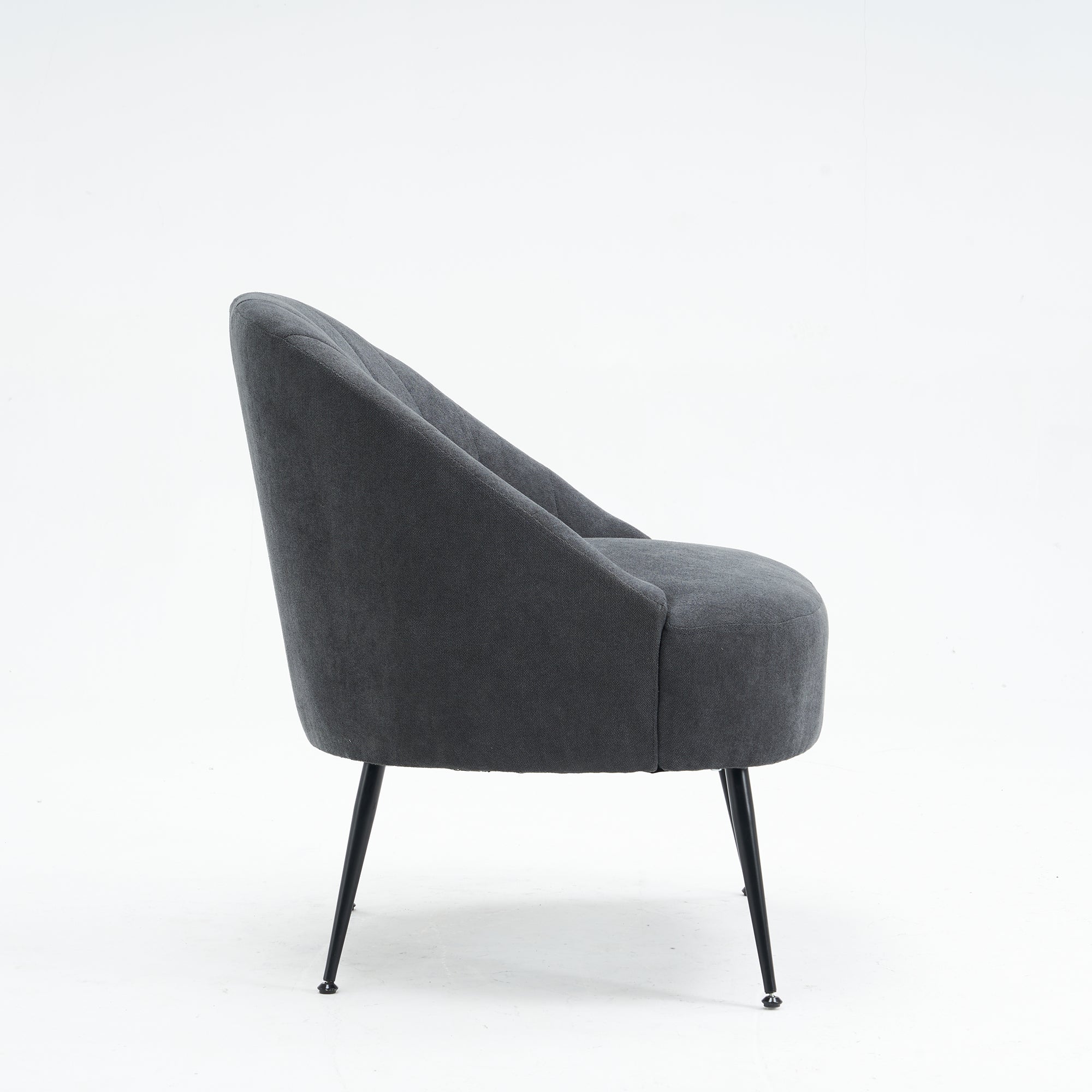 28" Wide Flax Fabric Armchair with Black Legs