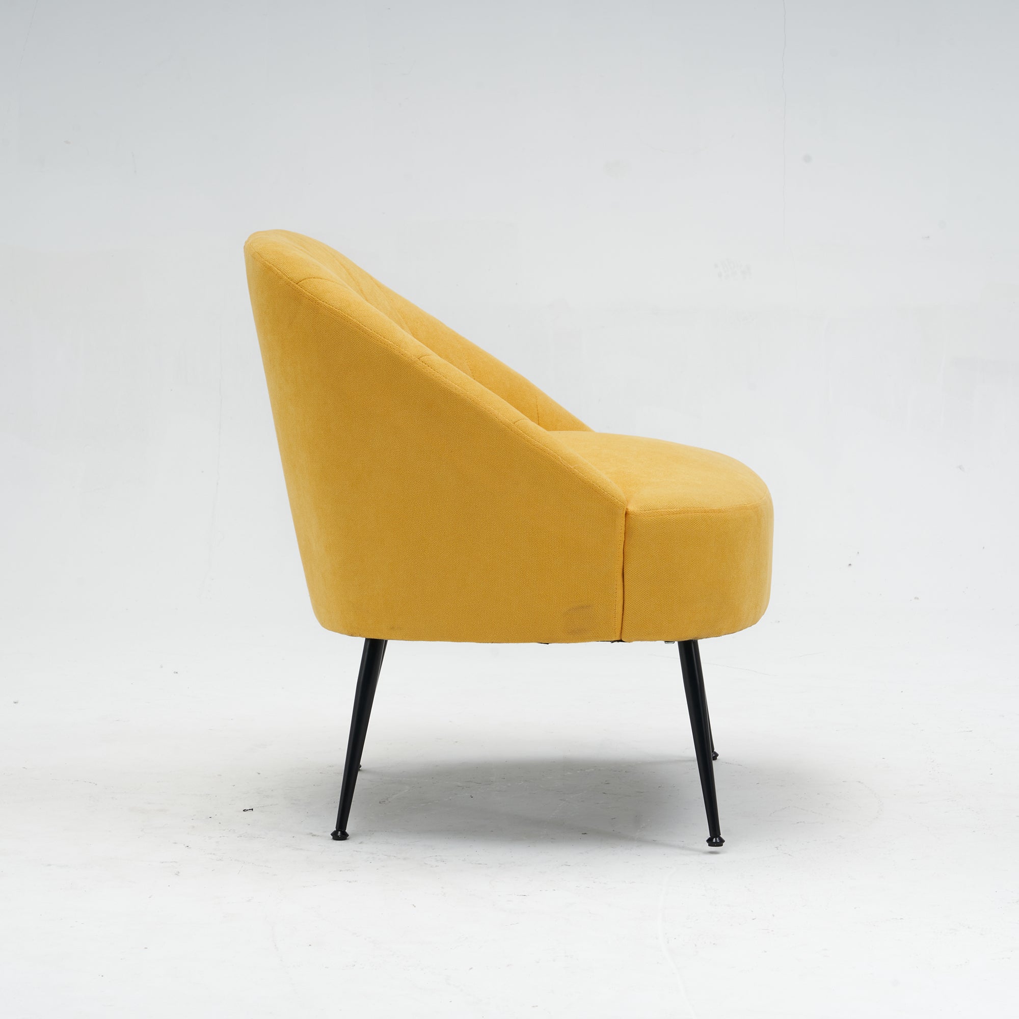 28" Wide Flax Fabric Armchair with Black Legs