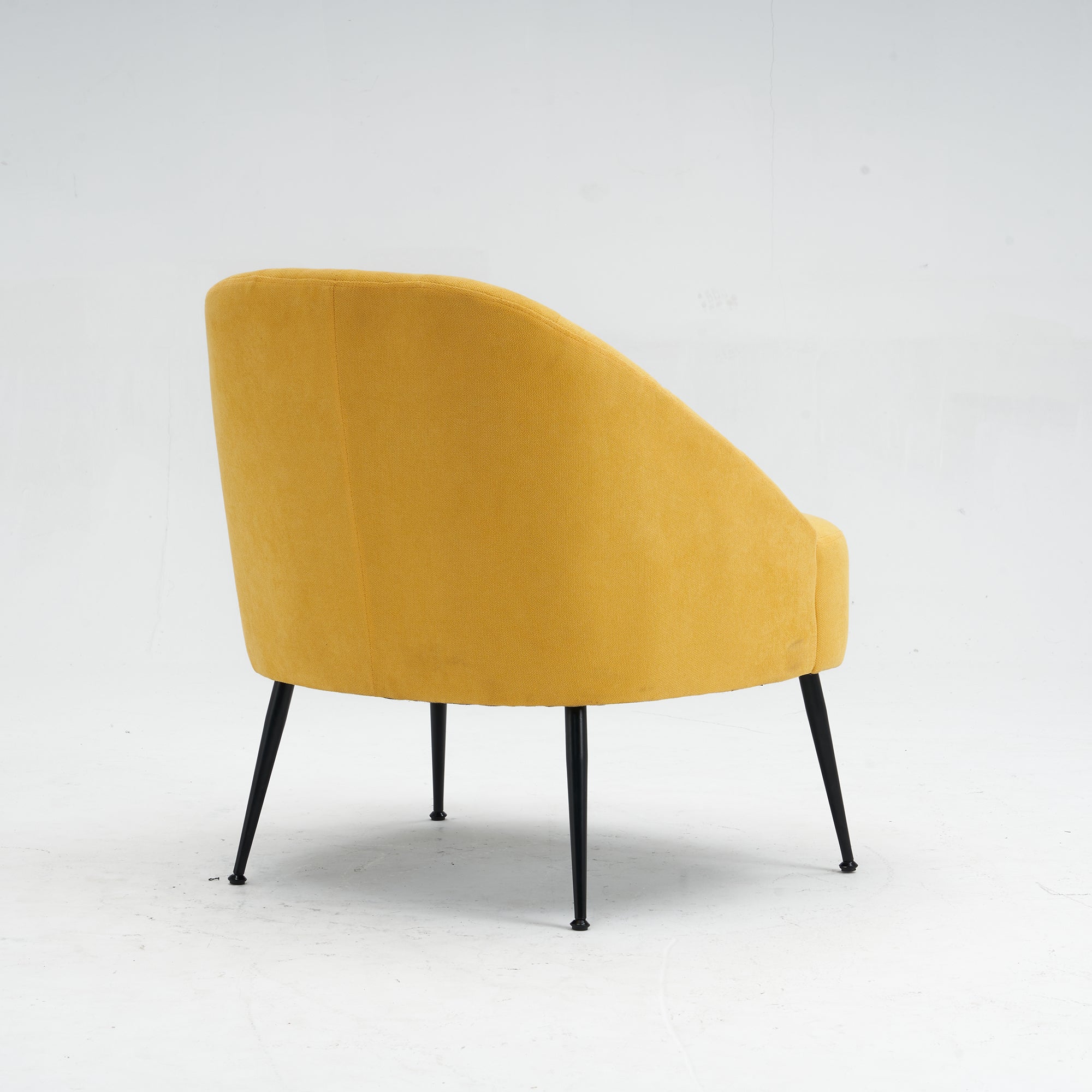 28" Wide Flax Fabric Armchair with Black Legs