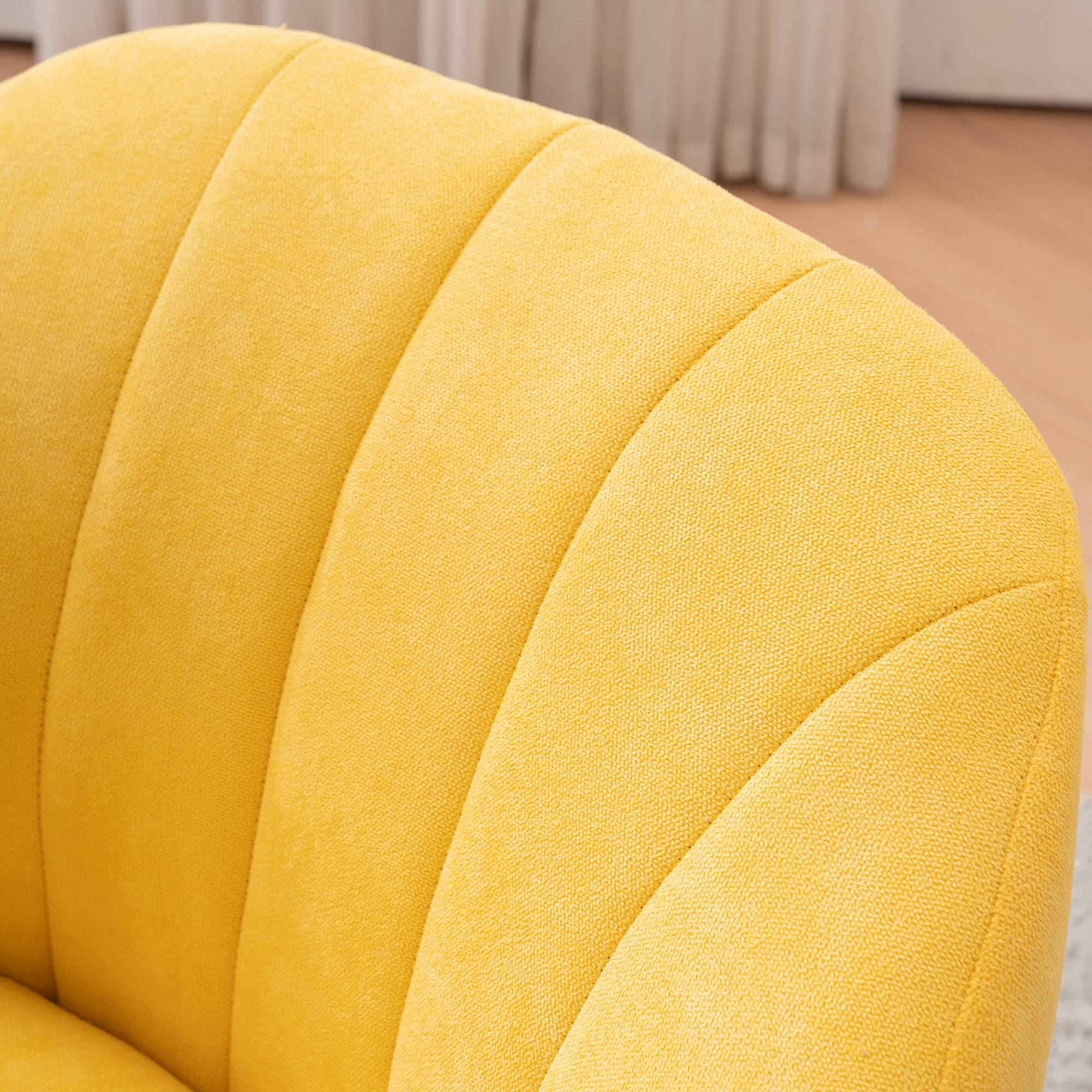 28" Wide Flax Fabric Armchair with Black Legs