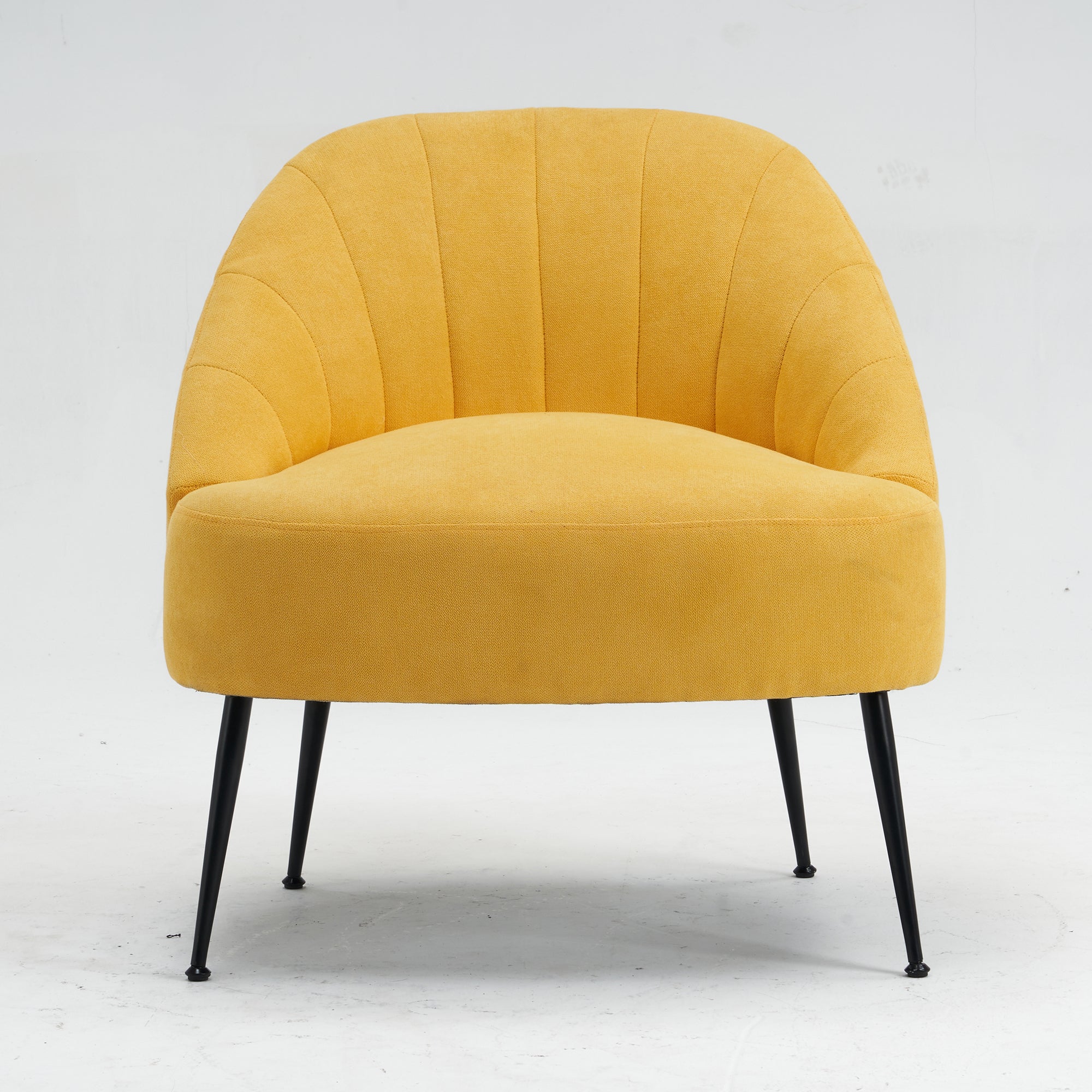 28" Wide Flax Fabric Armchair with Black Legs