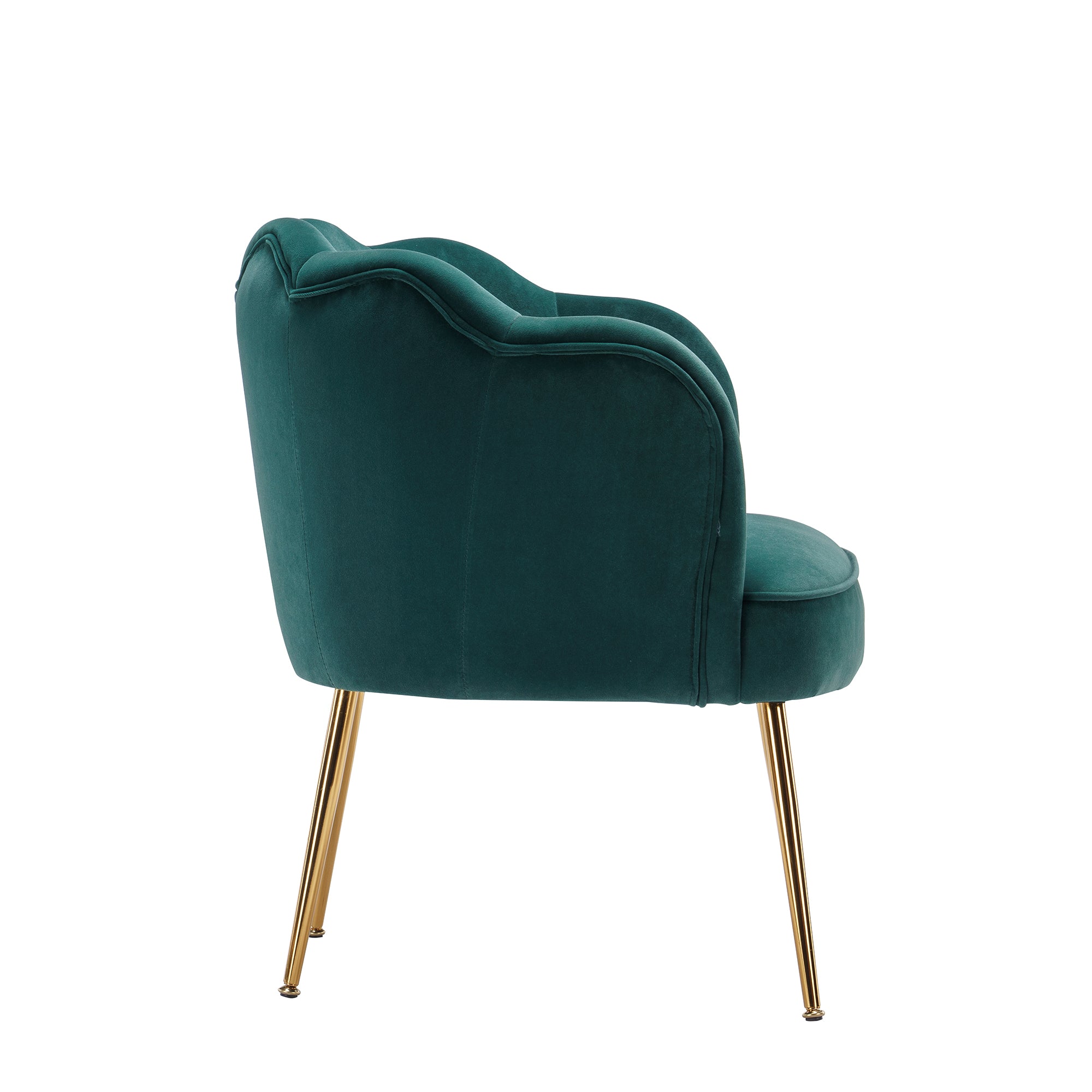 26" Wide Velvet Armchair with Gold Legs