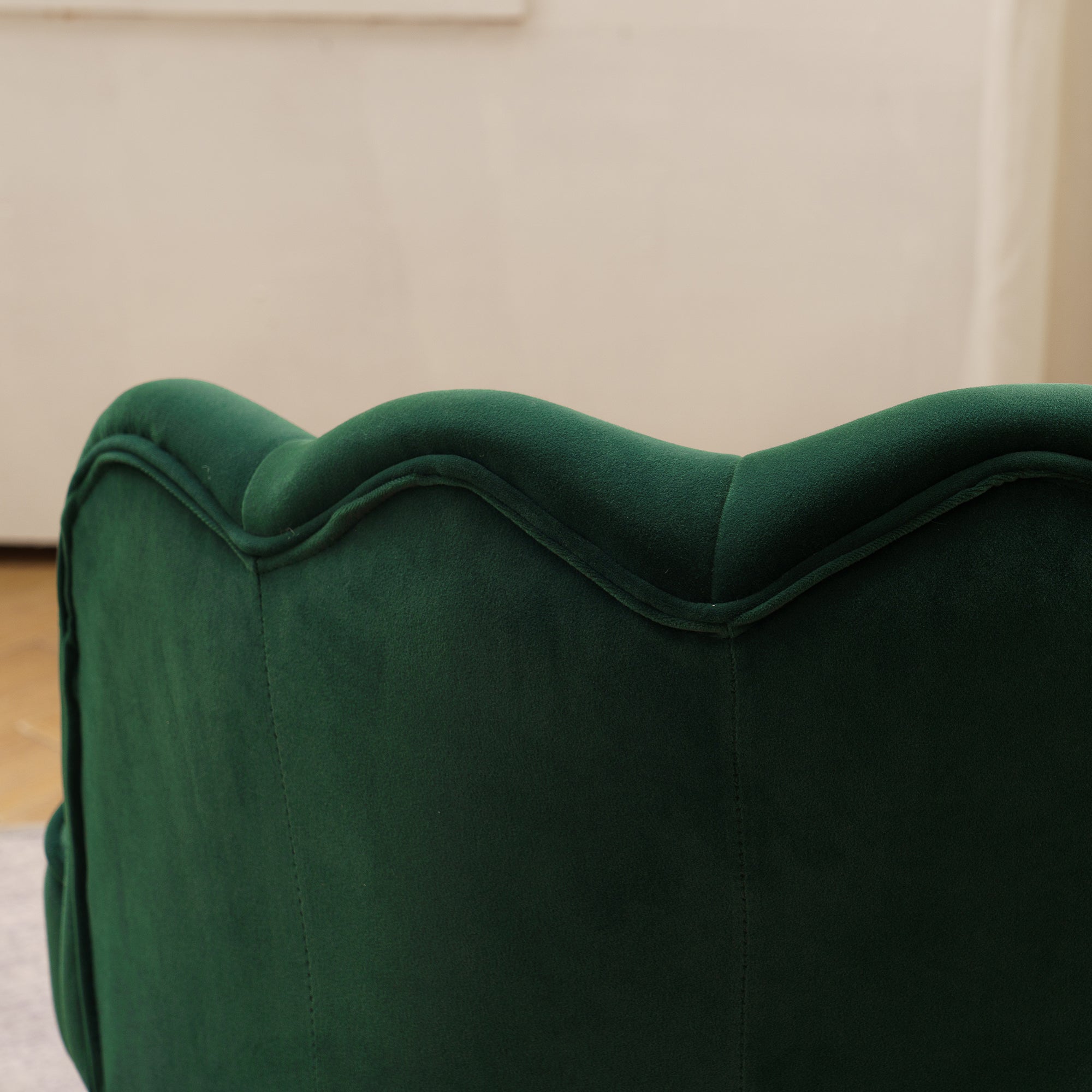 26" Wide Velvet Armchair with Gold Legs
