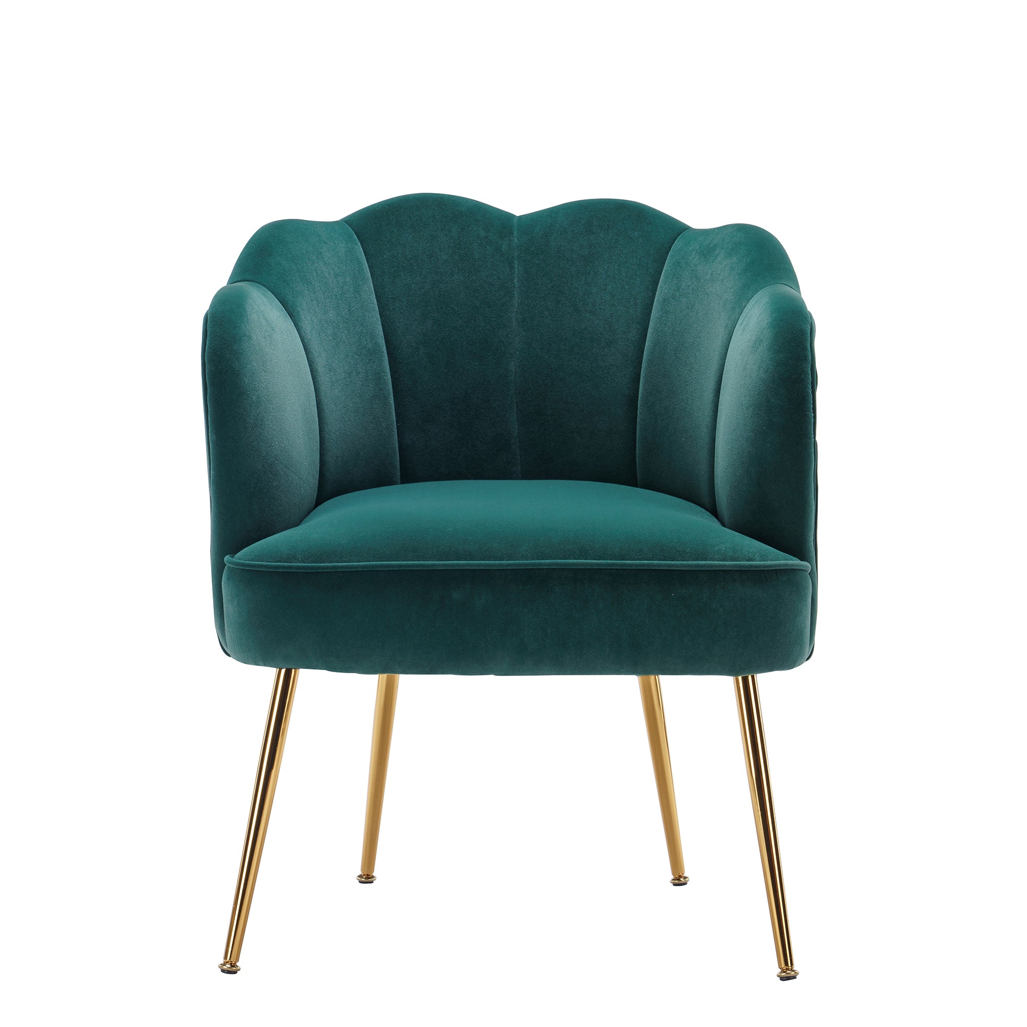 26" Wide Velvet Armchair with Gold Legs