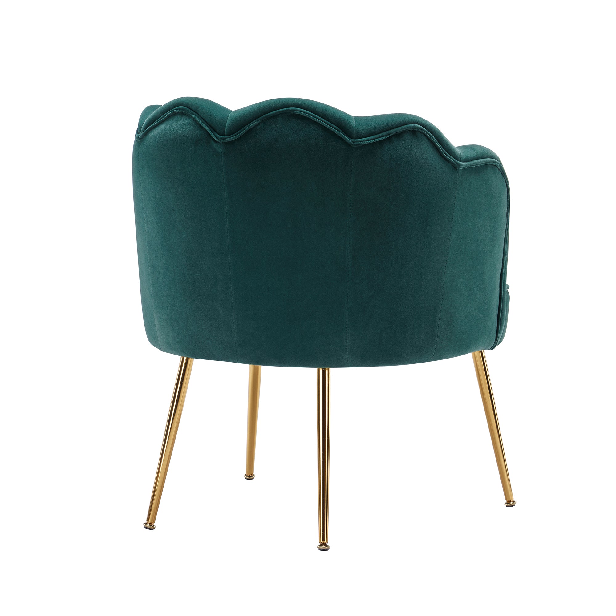 26" Wide Velvet Armchair with Gold Legs