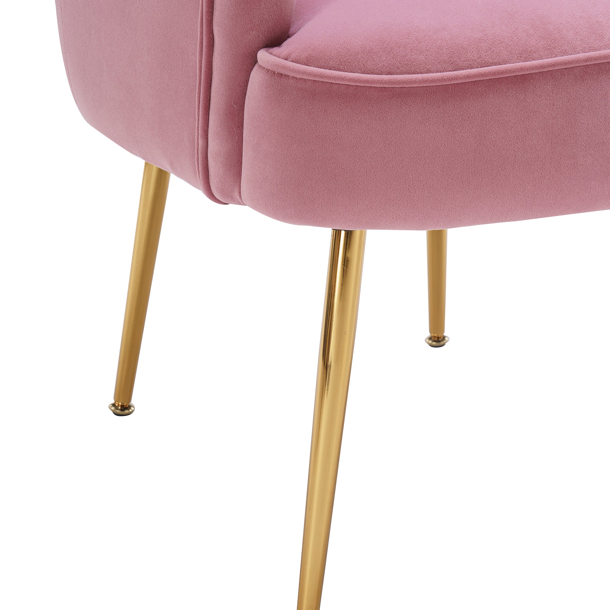 26" Wide Velvet Armchair with Gold Legs