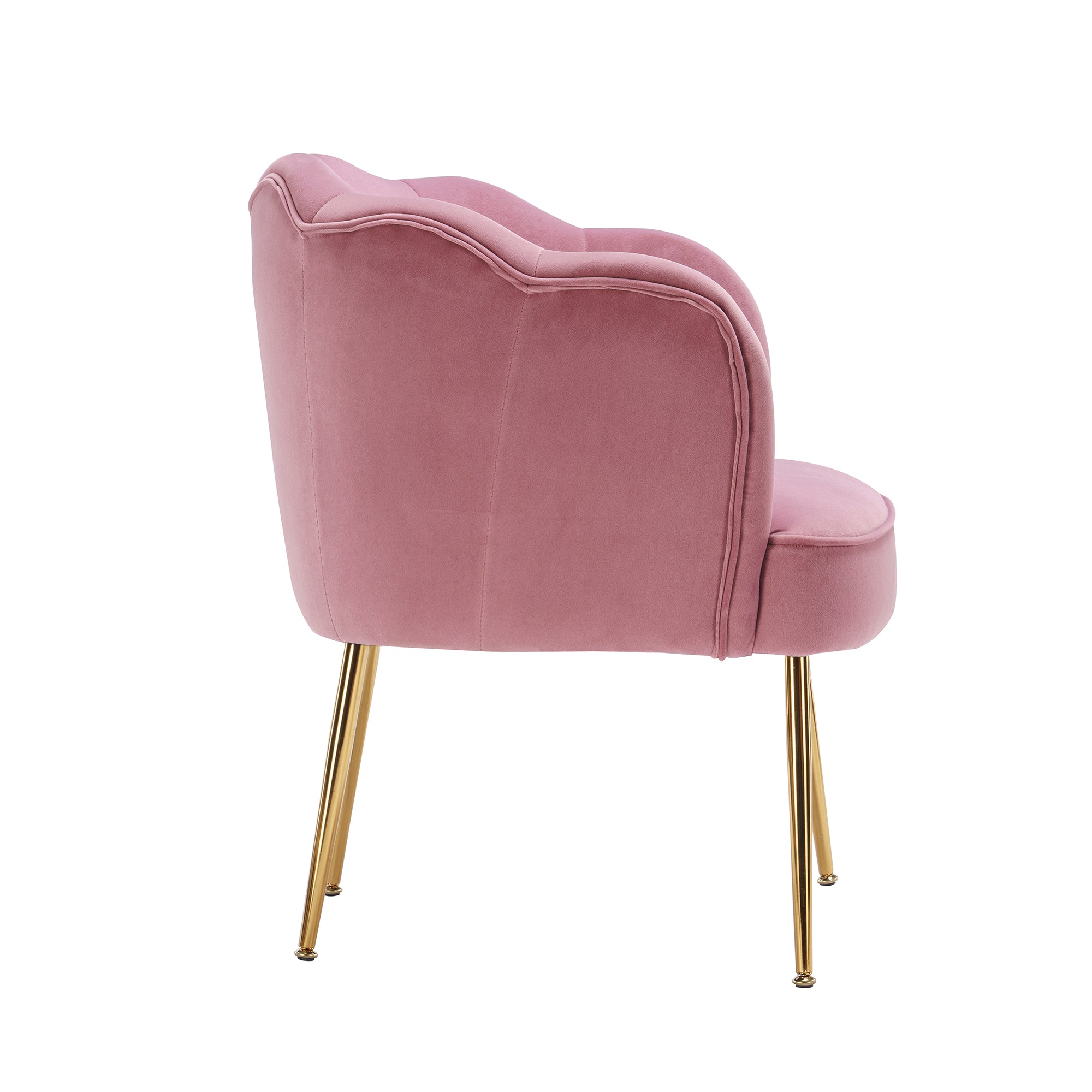 26" Wide Velvet Armchair with Gold Legs