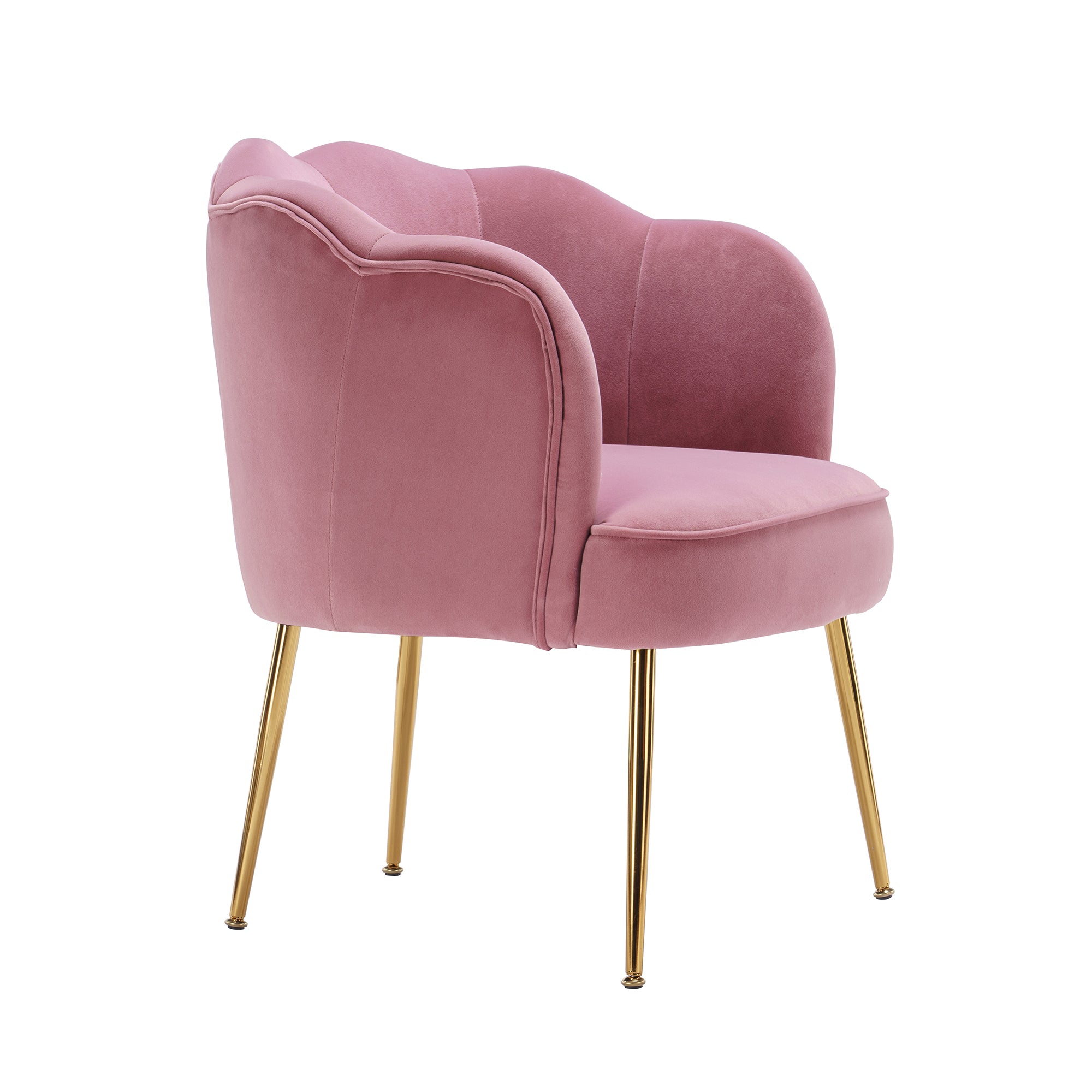 26" Wide Velvet Armchair with Gold Legs