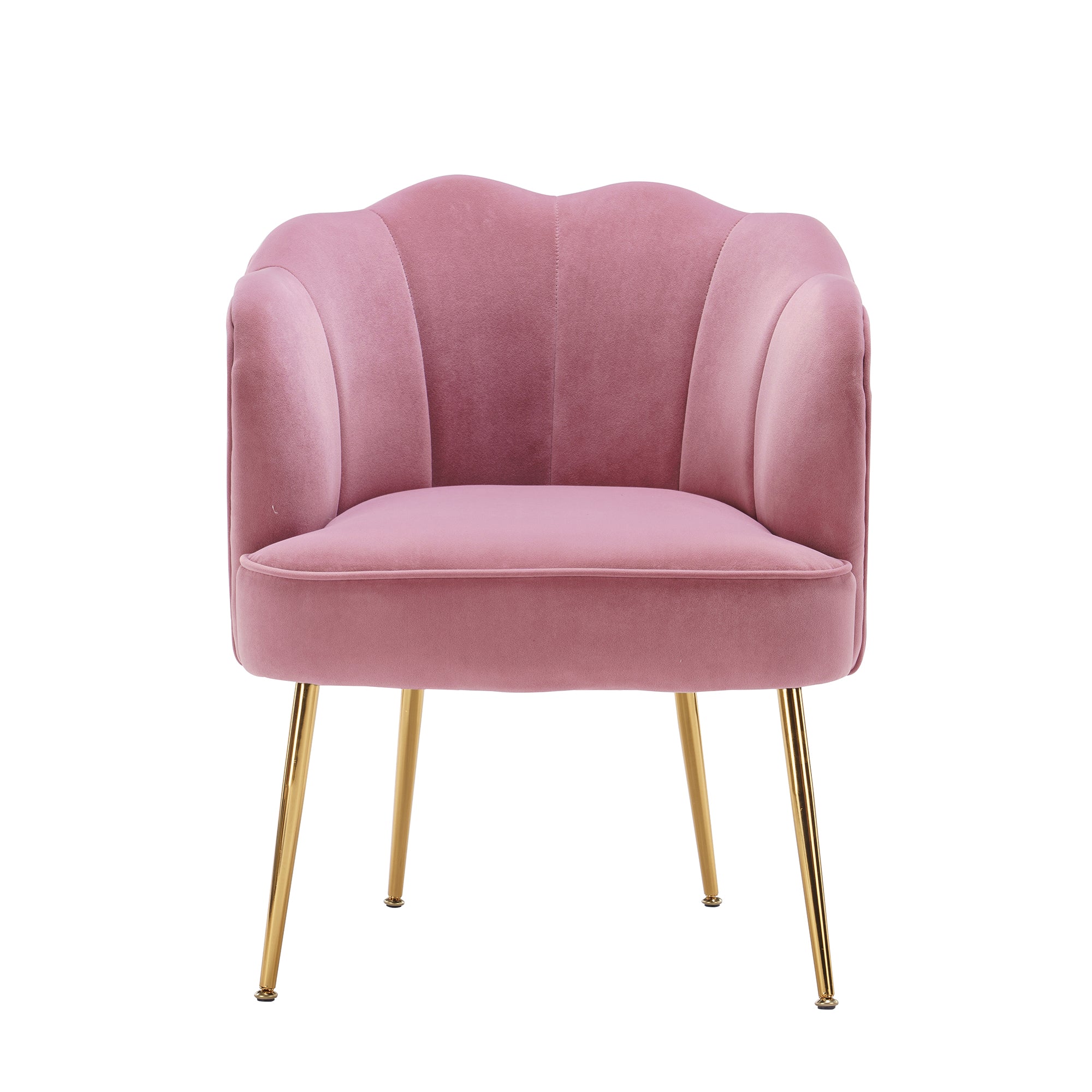 26" Wide Velvet Armchair with Gold Legs