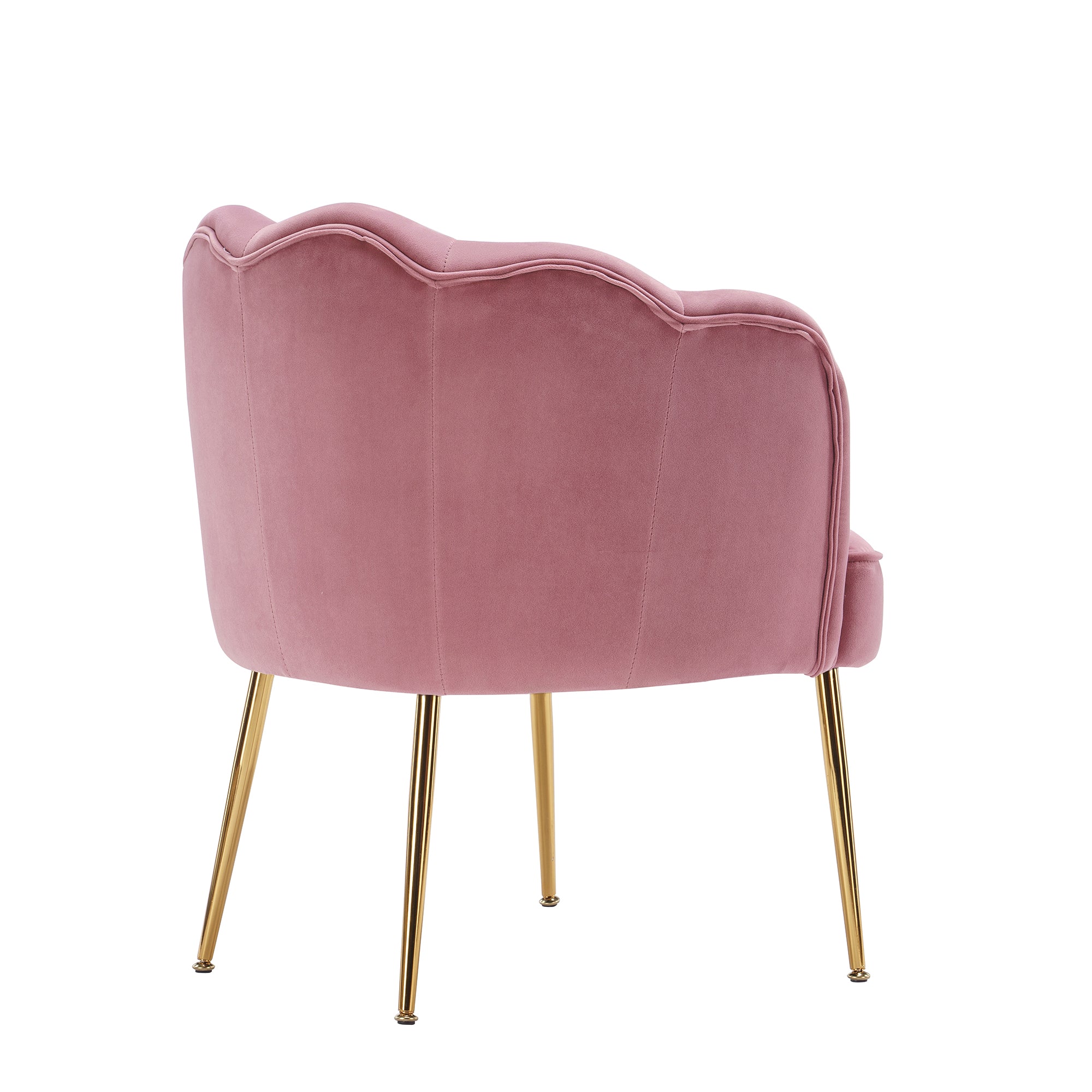 26" Wide Velvet Armchair with Gold Legs