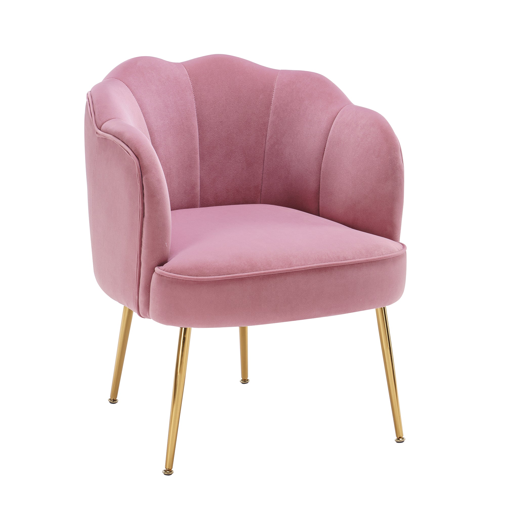 26" Wide Velvet Armchair with Gold Legs
