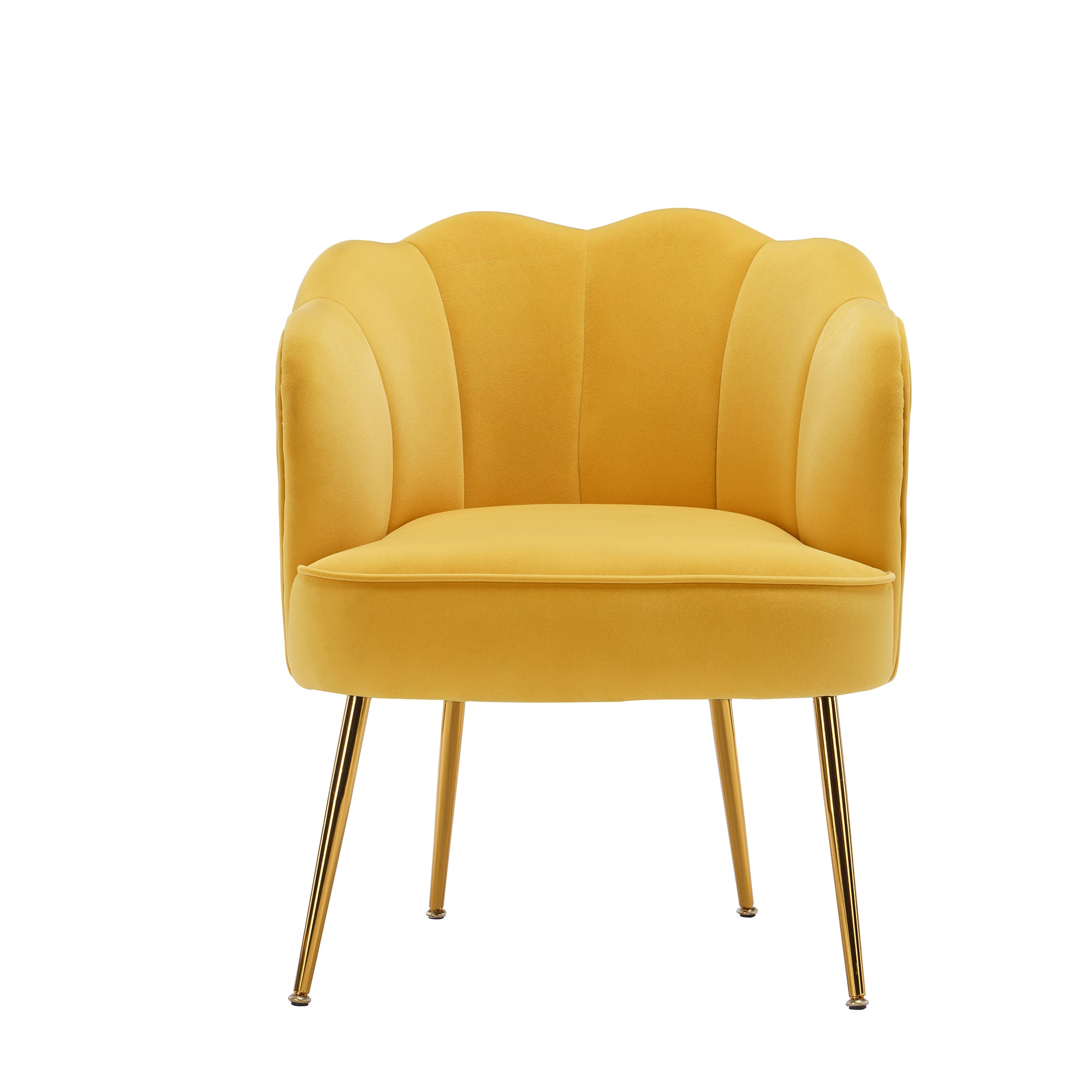 26" Wide Velvet Armchair with Gold Legs