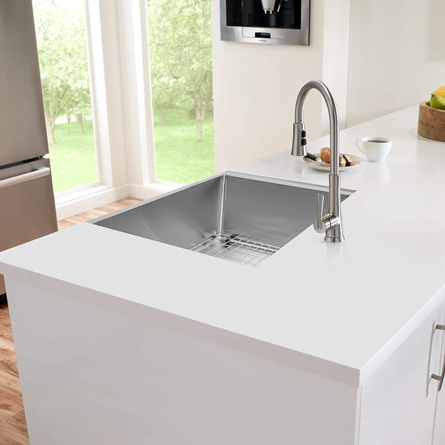 Stainless Steel Undermount Single Bowl Kitchen Sink with Accessories