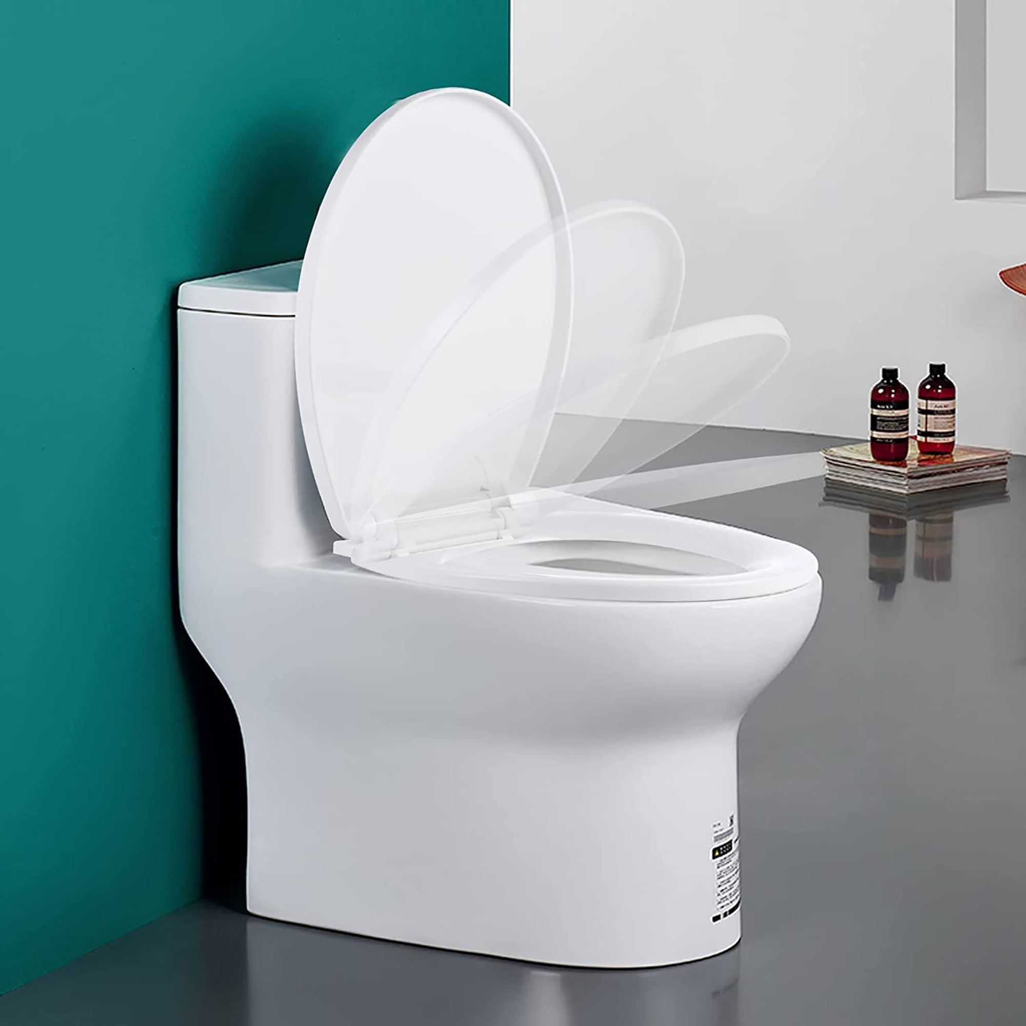 White Removable Round Bowl White Toilet Seat