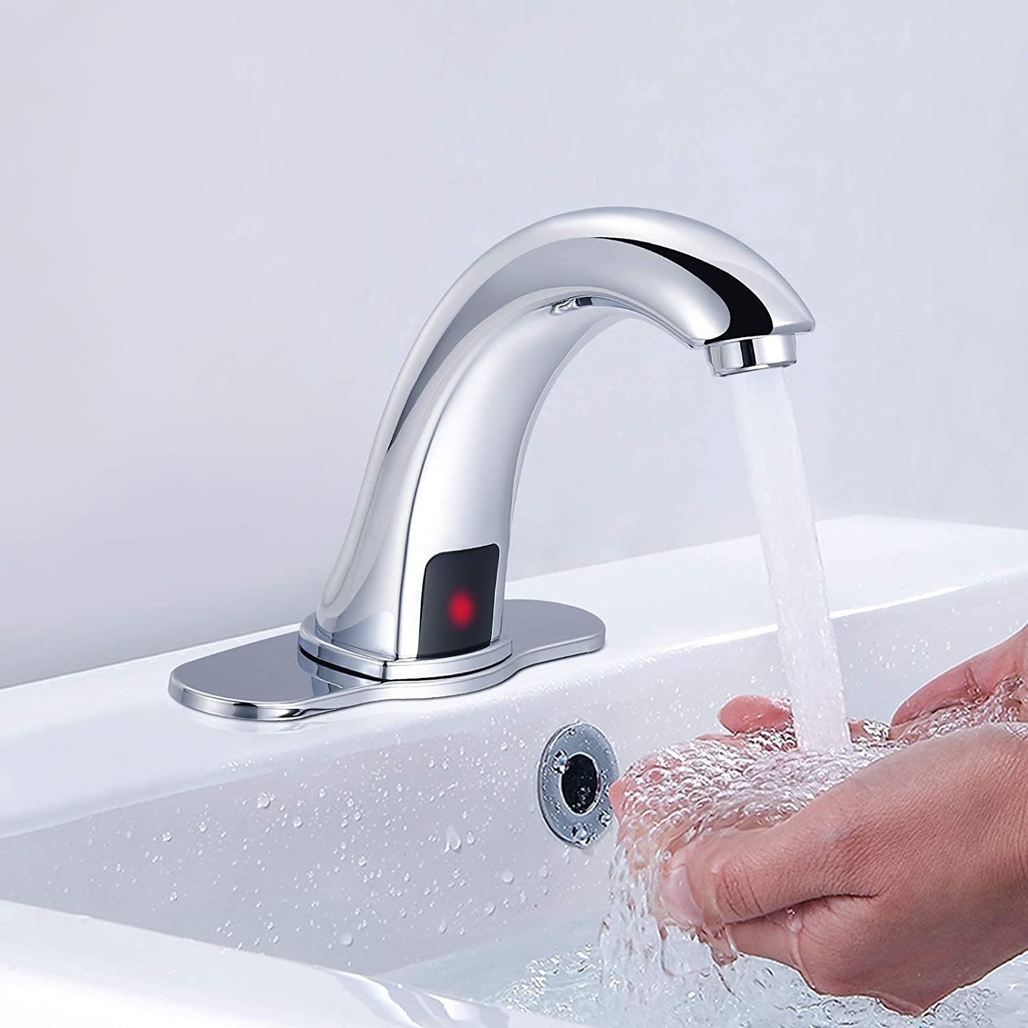 Single Hole Bathroom Faucet with Deck Plate