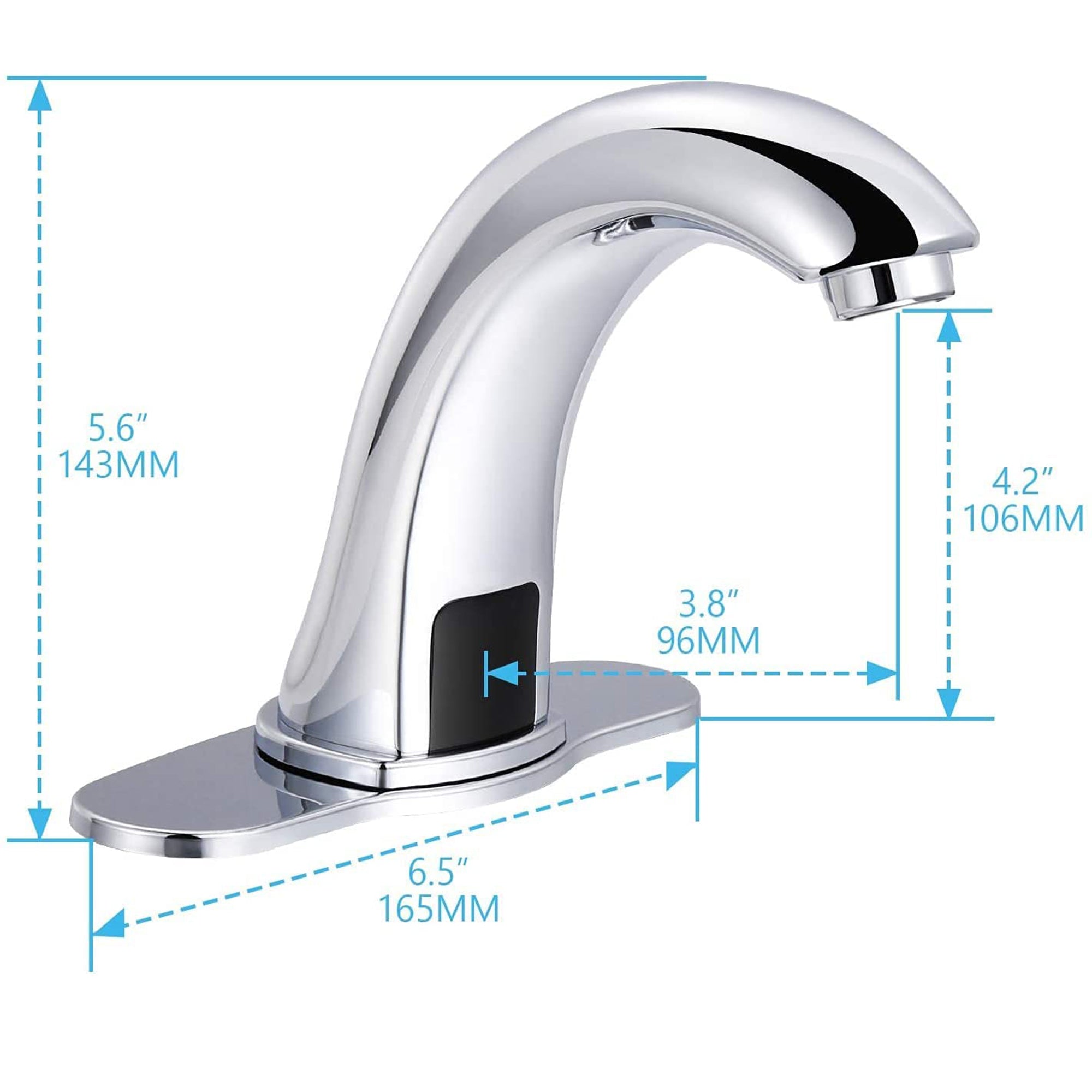 Single Hole Bathroom Faucet with Deck Plate