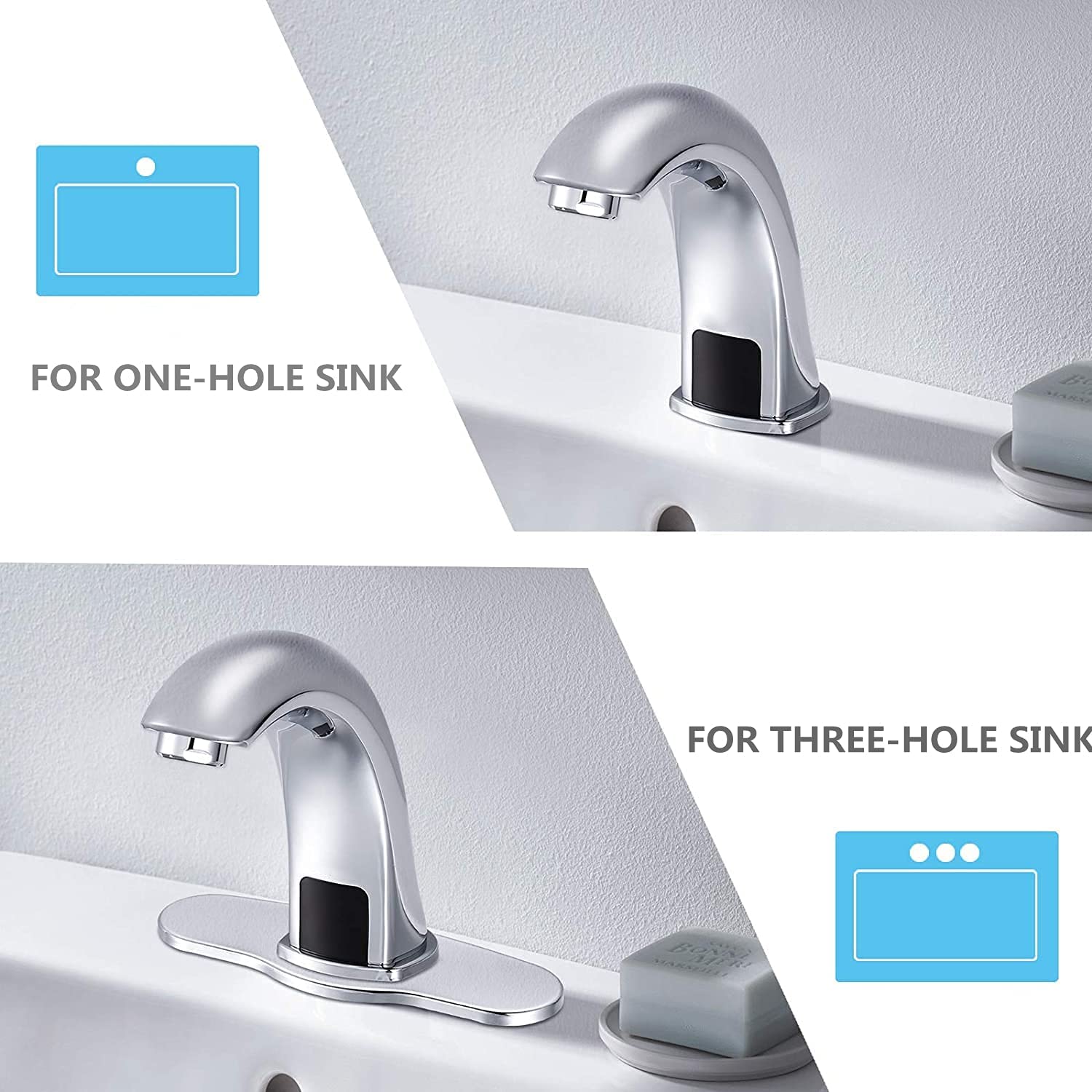 Single Hole Bathroom Faucet with Deck Plate