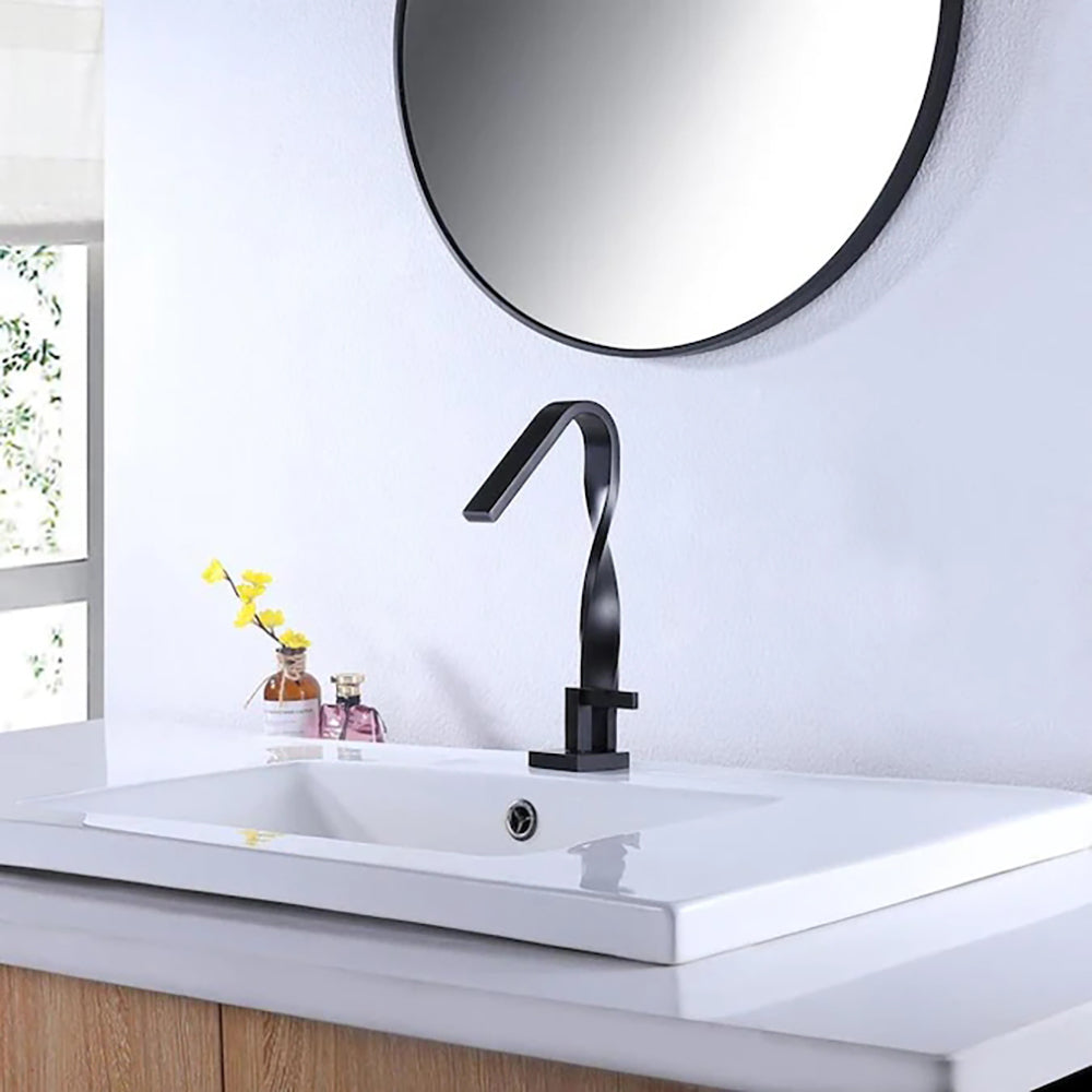 Single Handle Waterfall Single Hole Bathroom Faucet