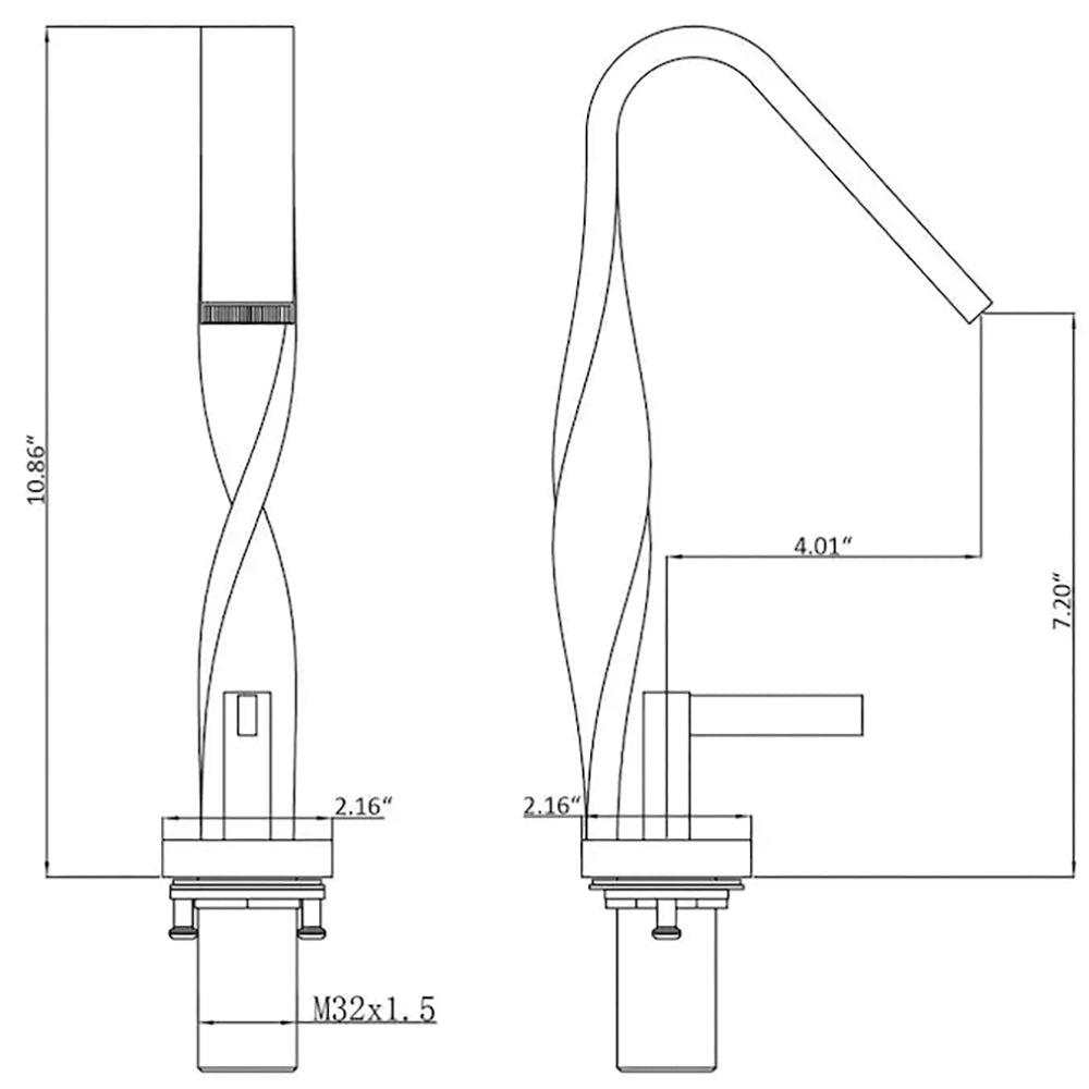 Single Handle Waterfall Single Hole Bathroom Faucet
