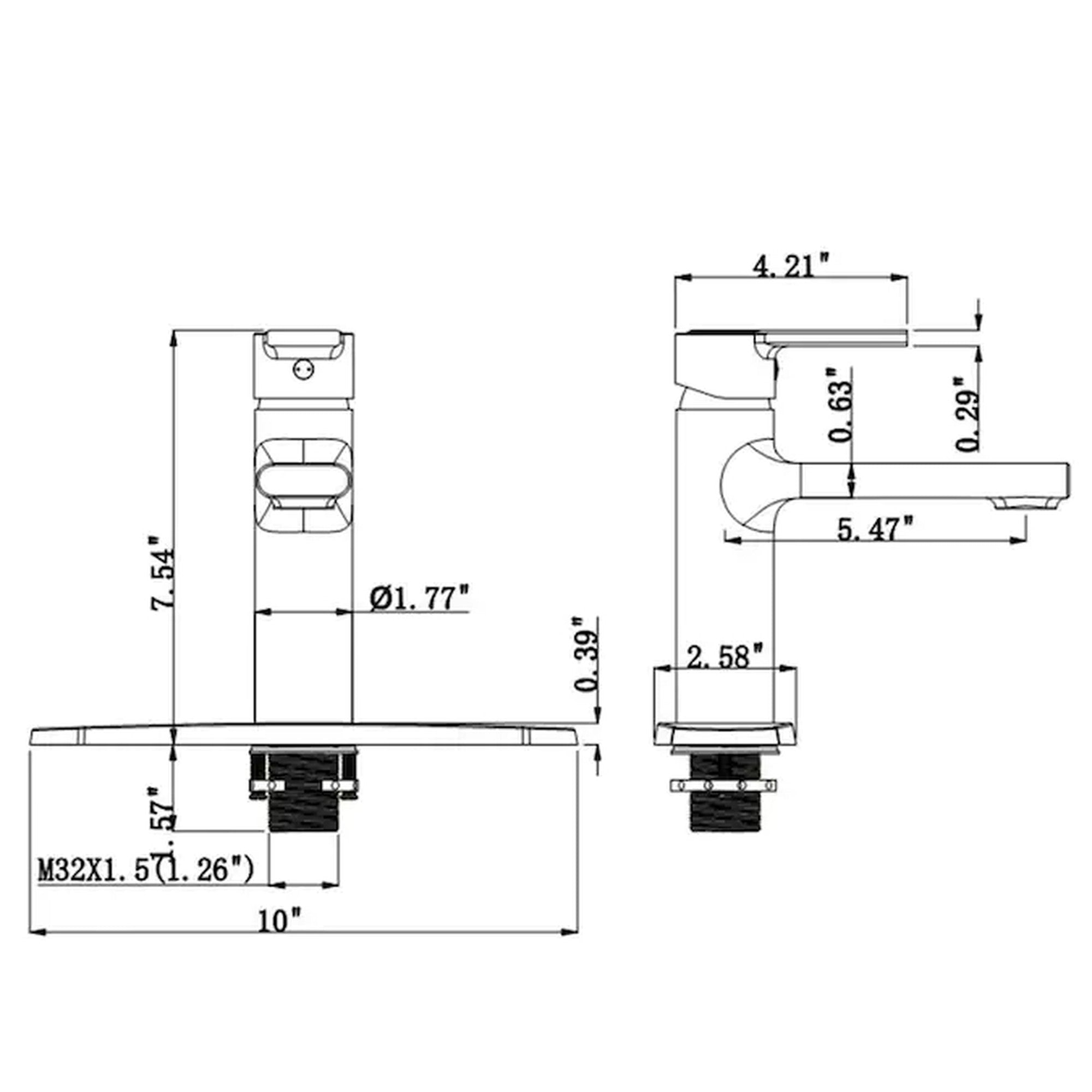Single Handle Deck Mounted Bathroom Faucet