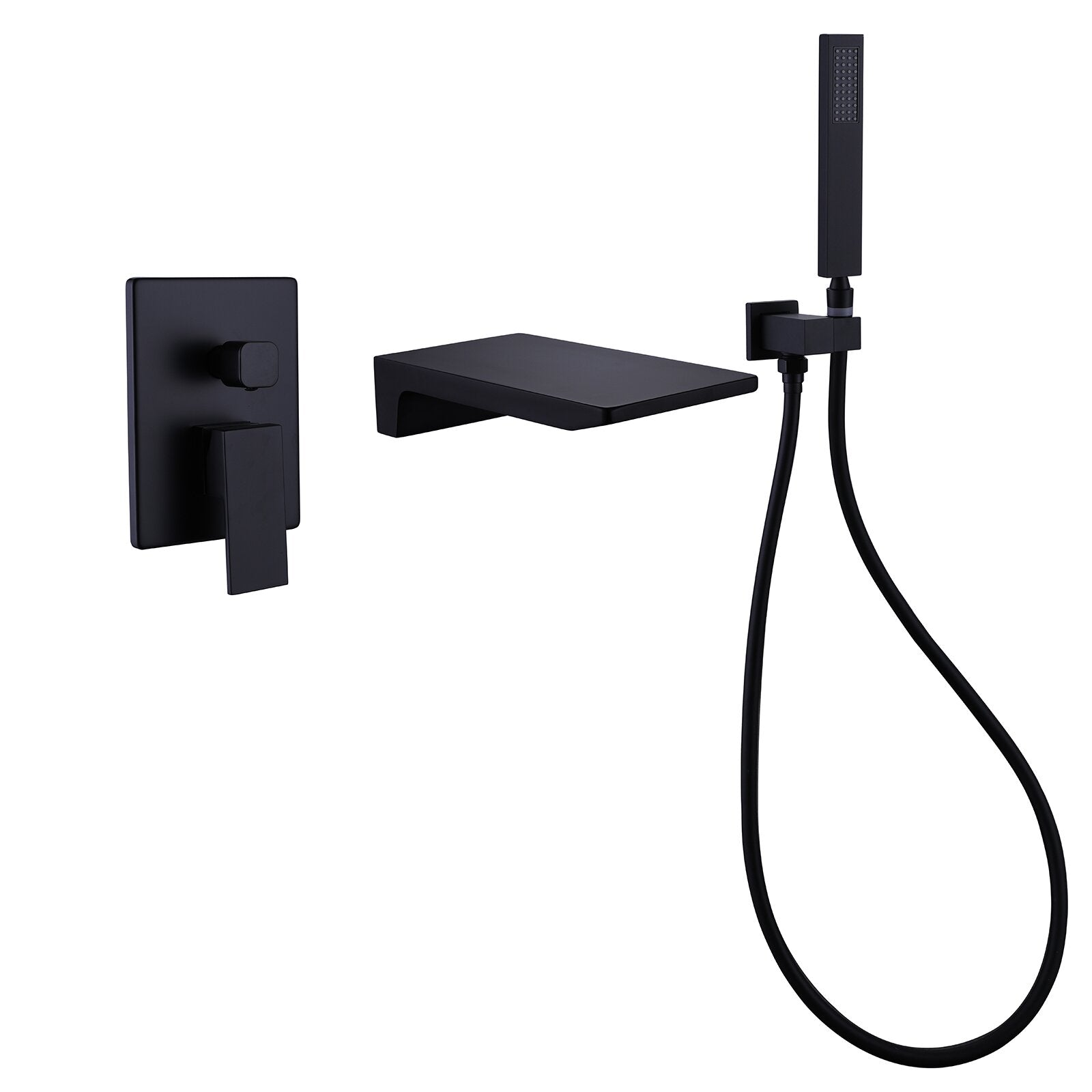 Wall Mount Tub Faucet with Handheld Shower