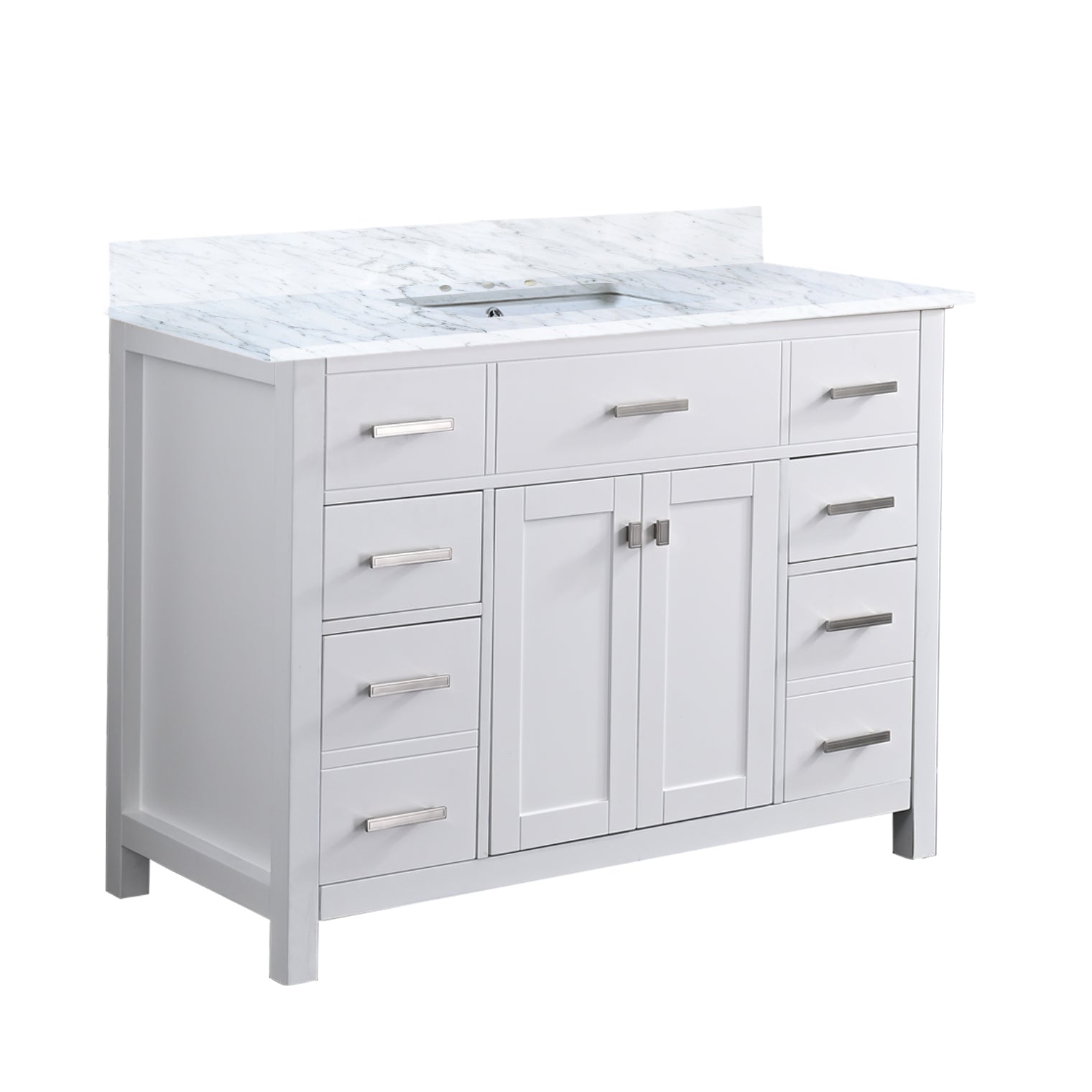 48" Single Bathroom Vanity Set with Marble Top