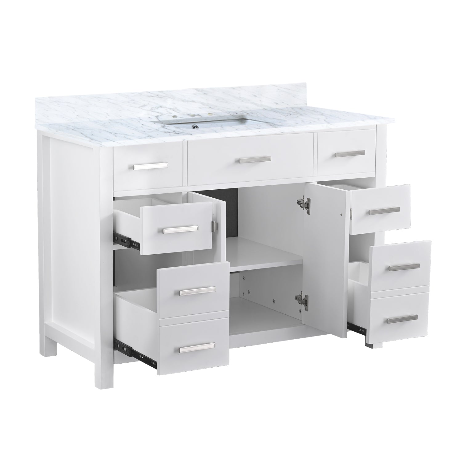 48" Single Bathroom Vanity Set with Marble Top