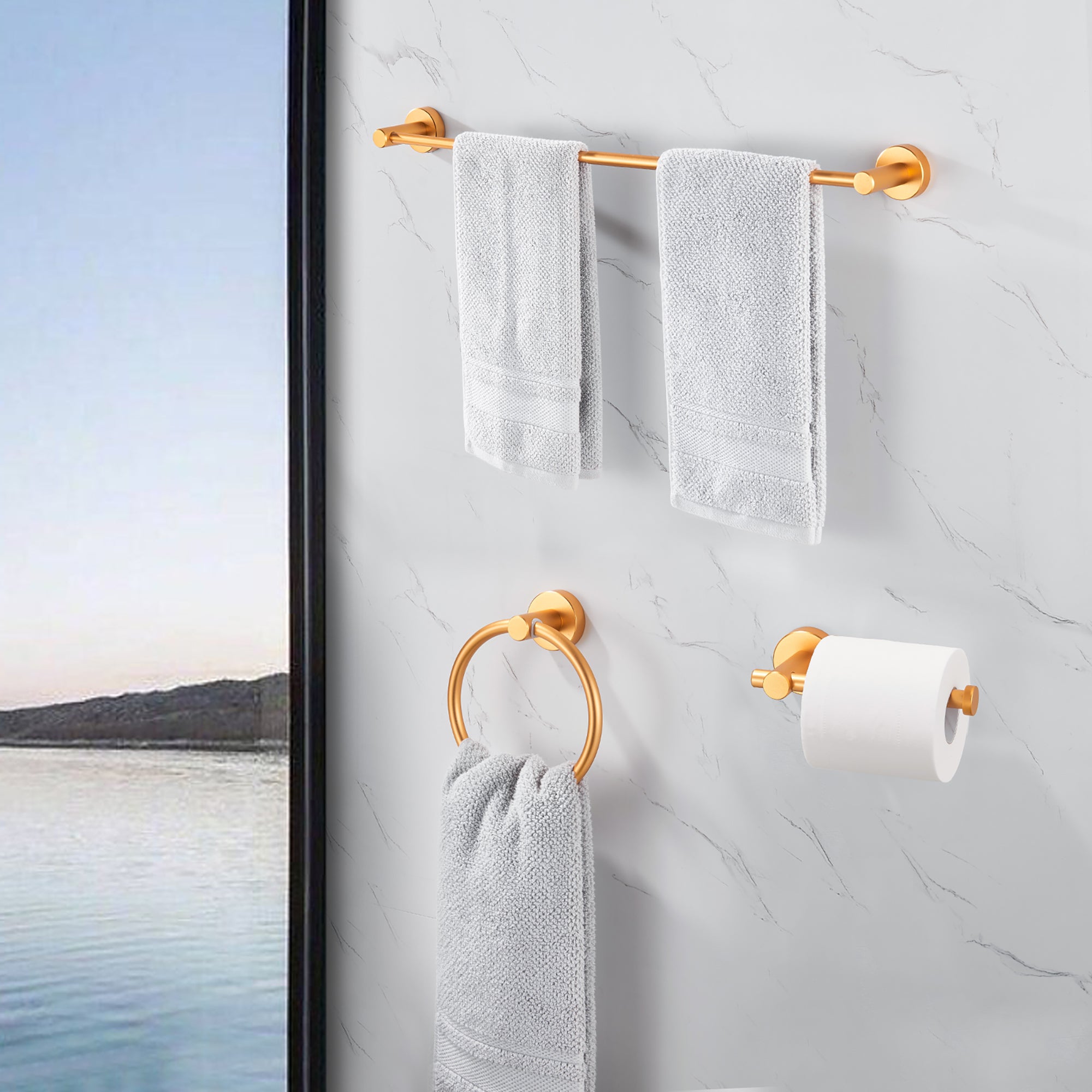 3-piece Wall Mounted Bathroom Hardware Set