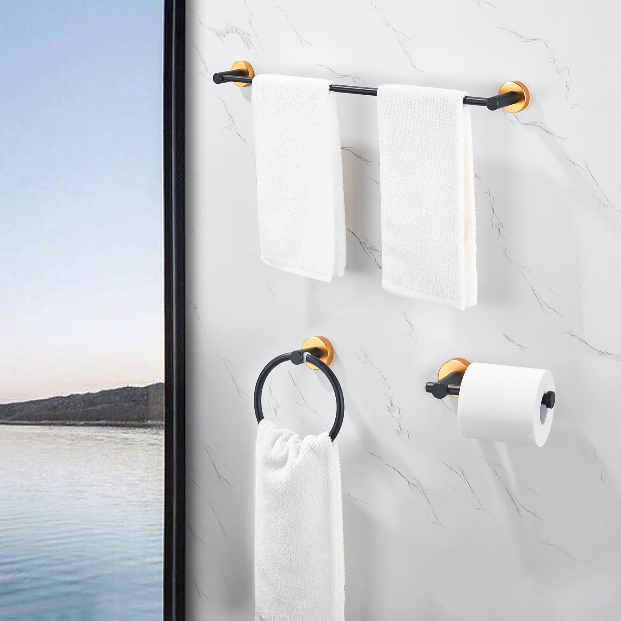 3-piece Wall Mounted Bathroom Hardware Set