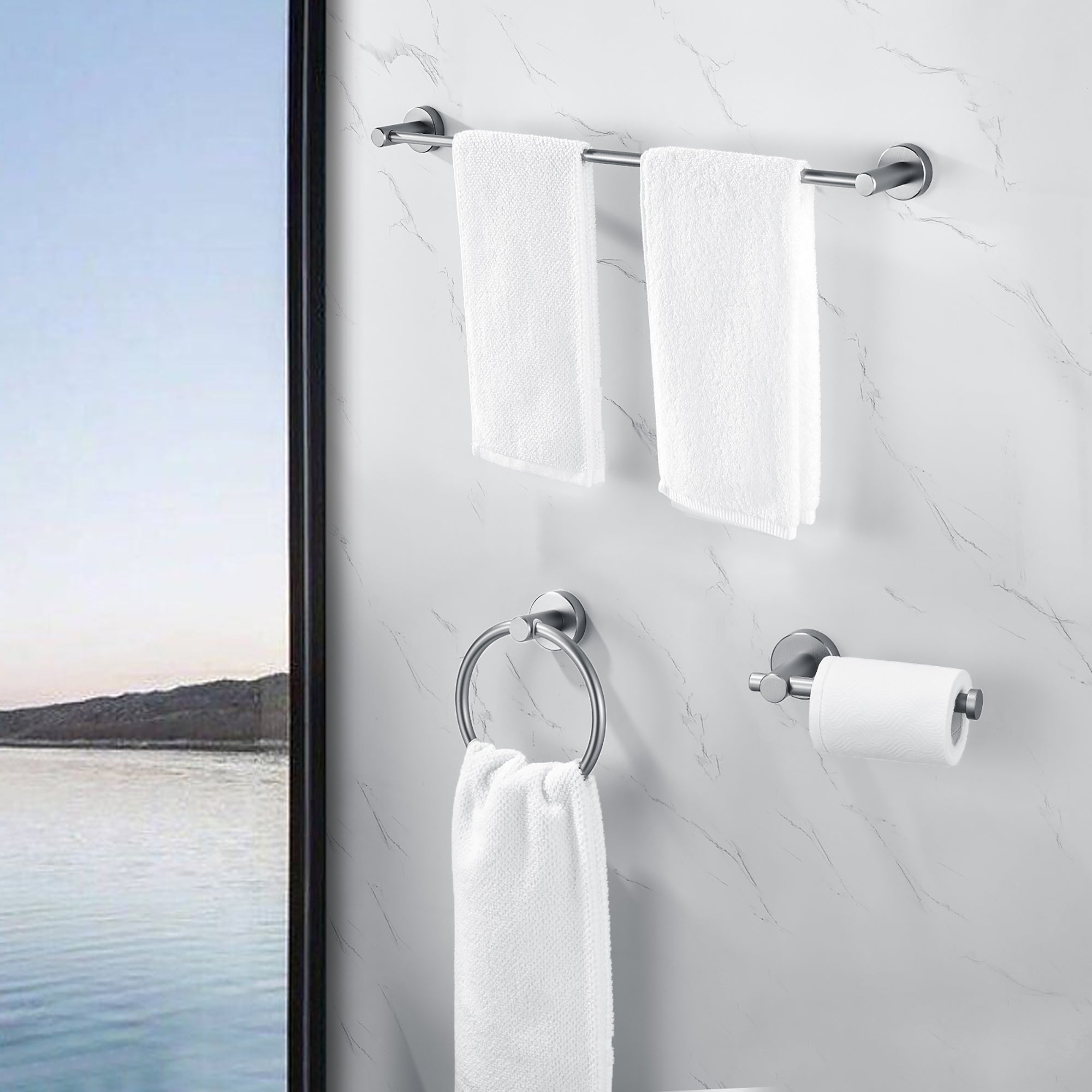 3-piece Wall Mounted Bathroom Hardware Set