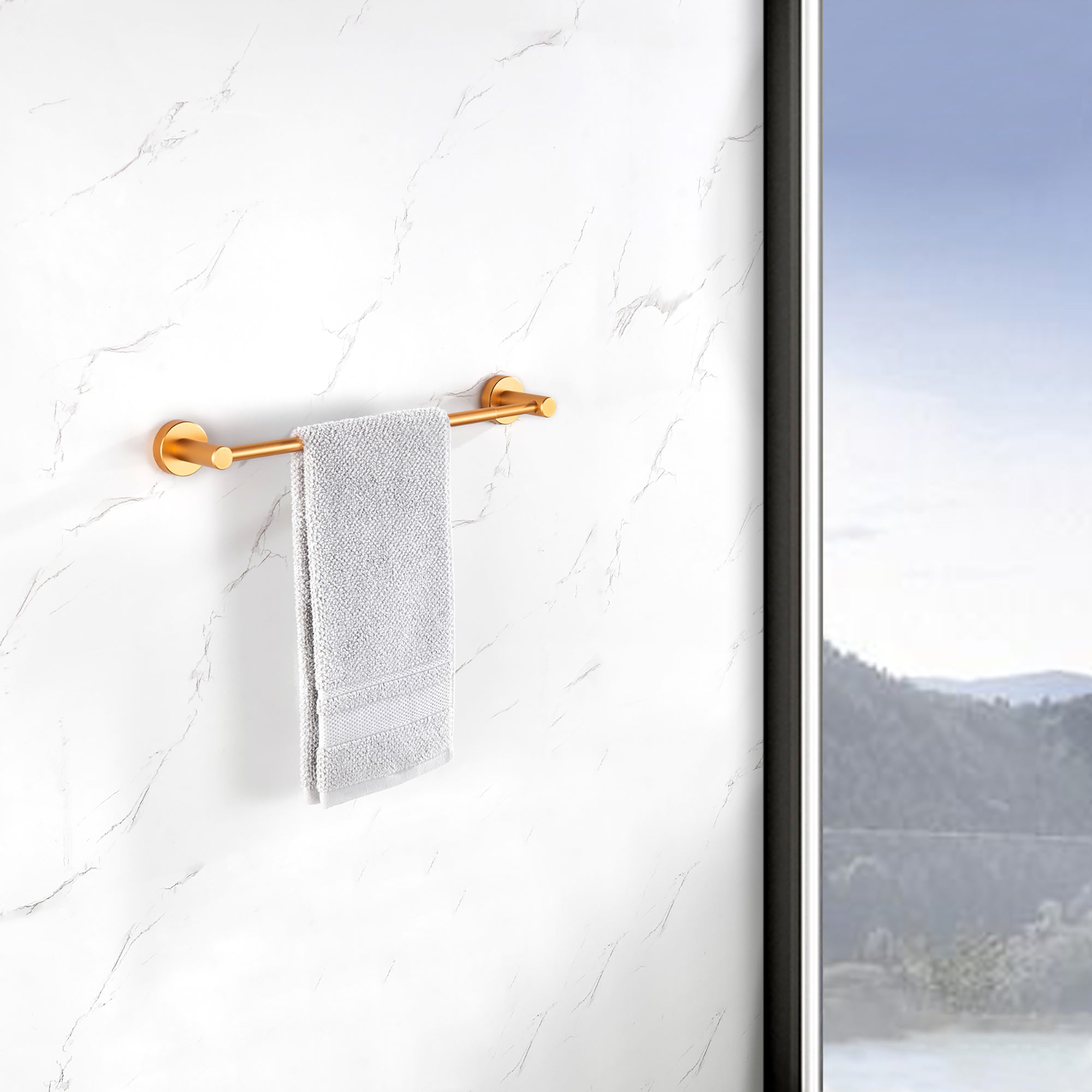 16-27 Inches Adjustable Expandable Wall Mounted Towel Bar