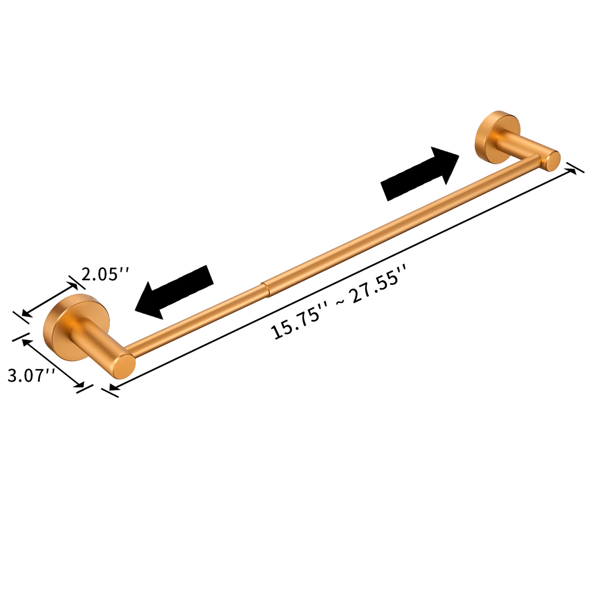 16-27 Inches Adjustable Expandable Wall Mounted Towel Bar
