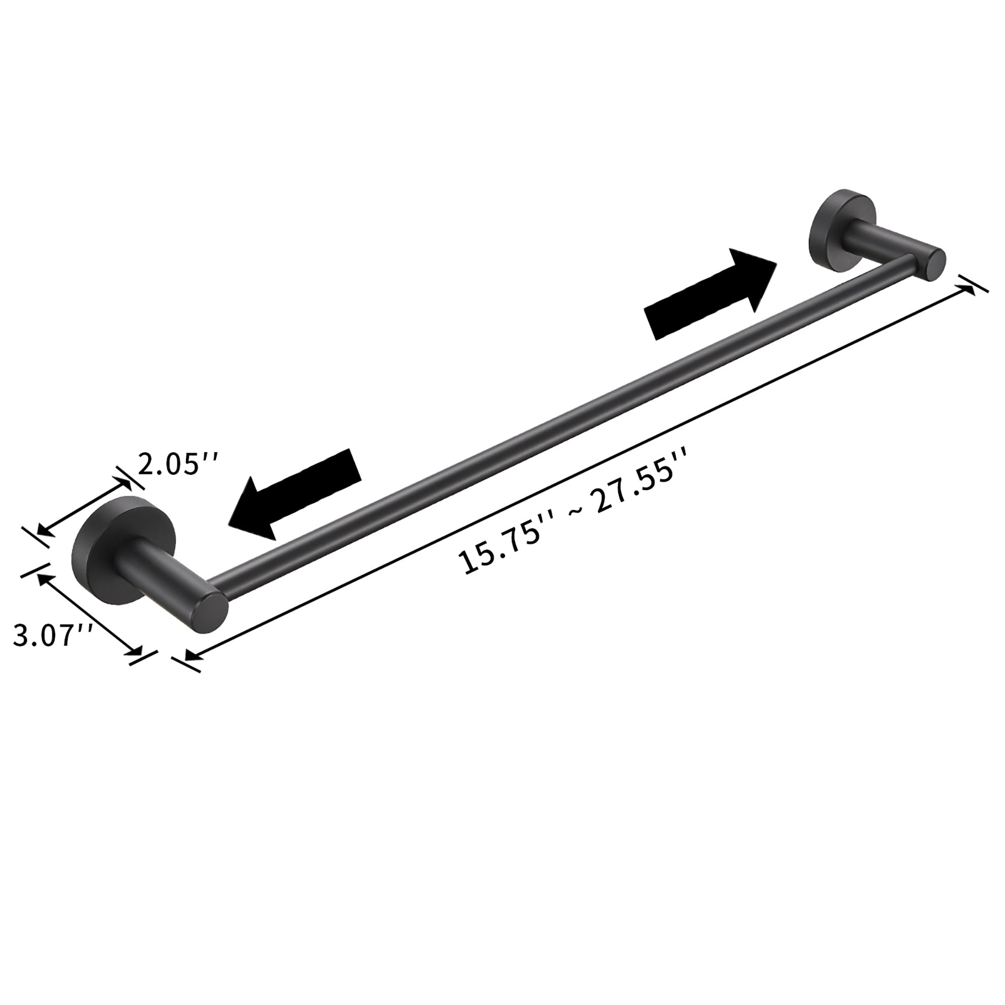 16-27 Inches Adjustable Expandable Wall Mounted Towel Bar