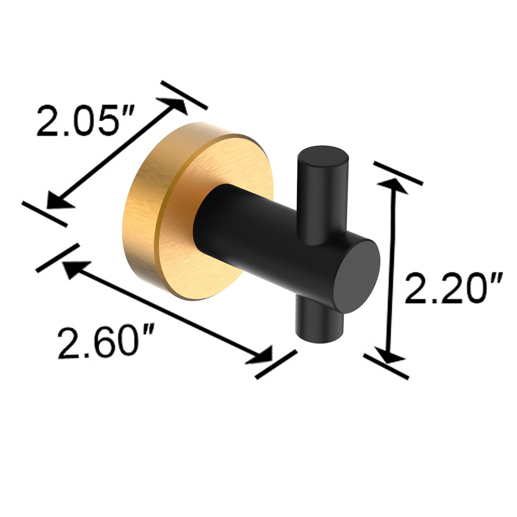 2-Piece Wall Mounted Towel/Robe Hook