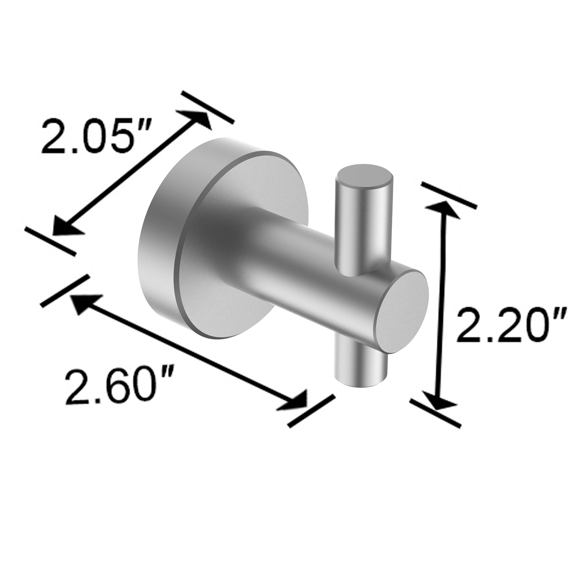 2-Piece Wall Mounted Towel/Robe Hook