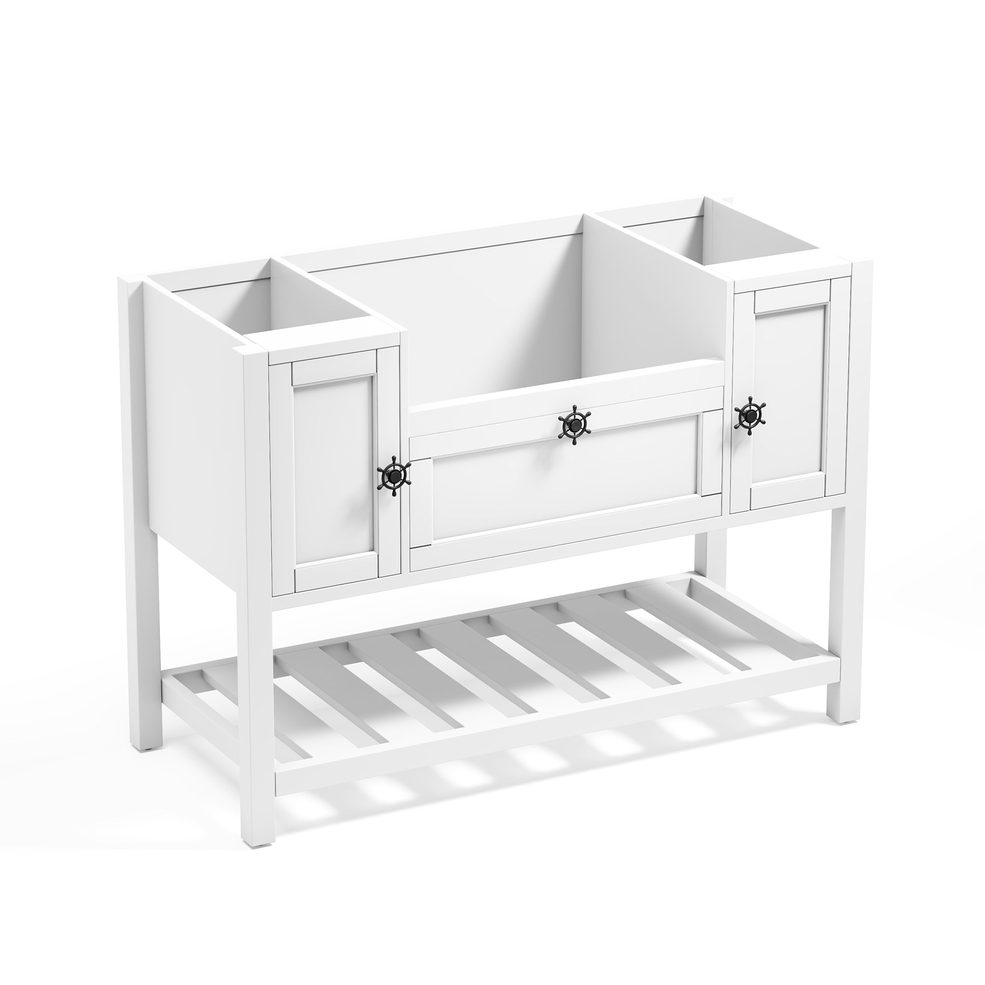 48" Freestanding Solid Wood Farmhouse Single Bathroom Vanity Set