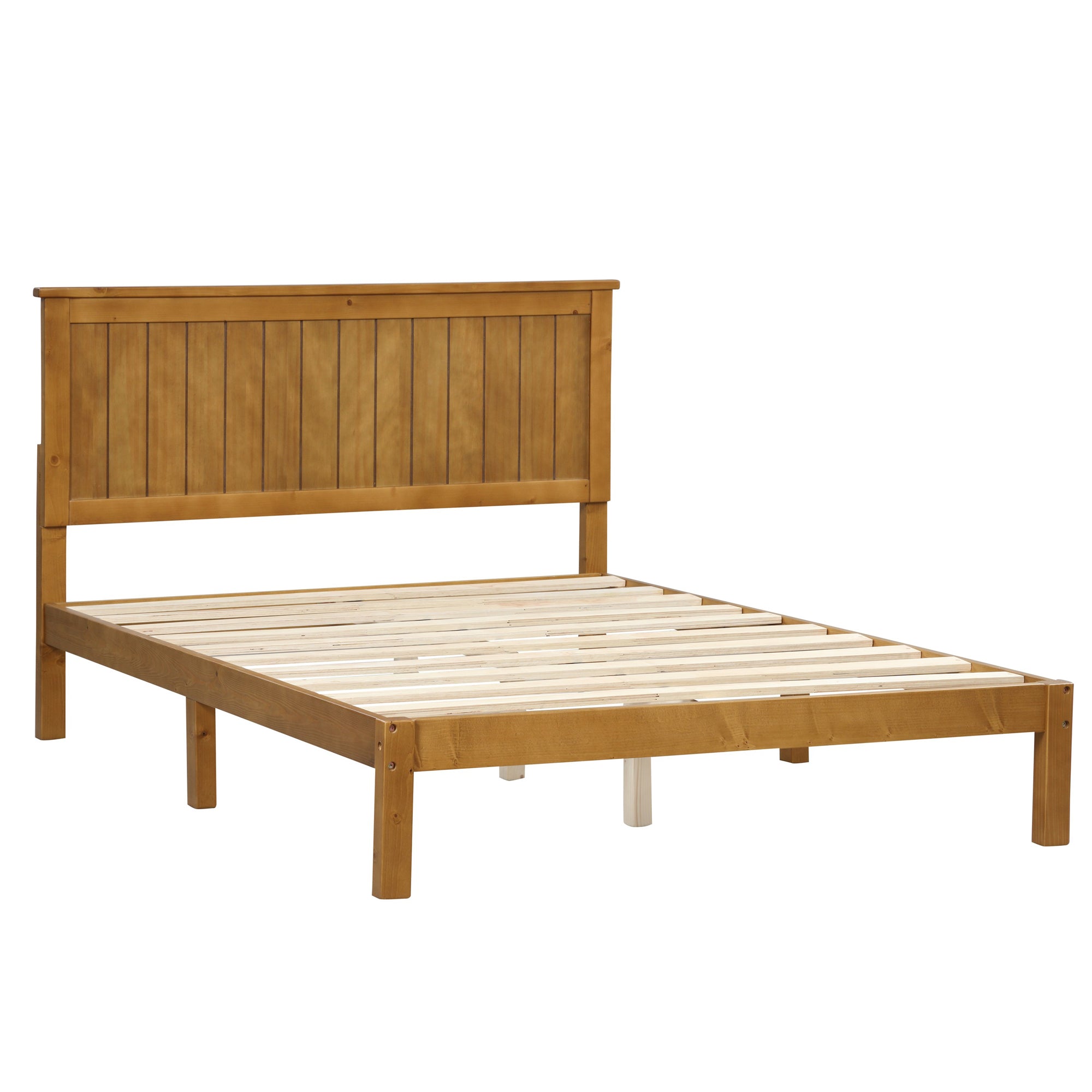 Twin/Full Wood Frame Platform Bed with Slats