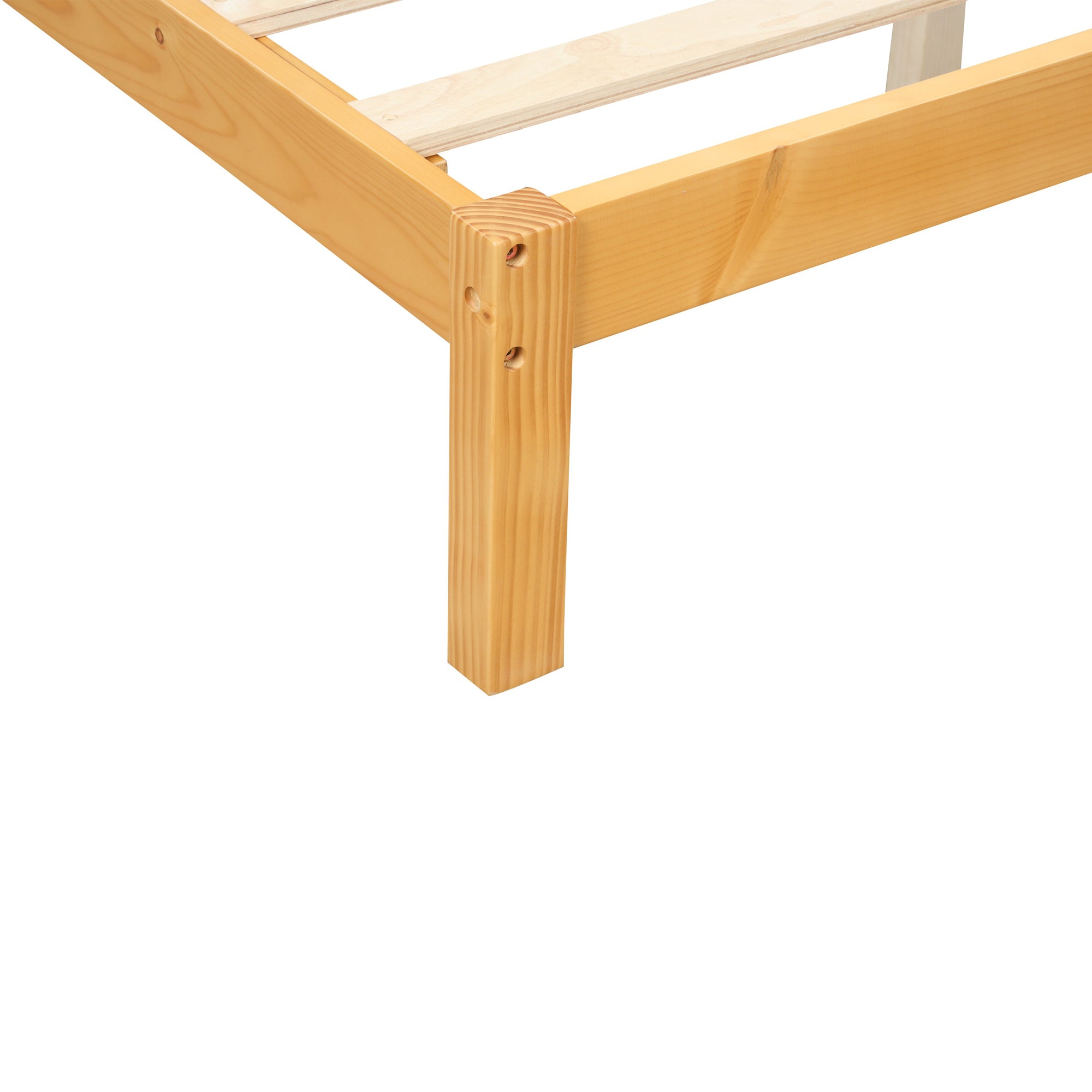 Twin/Full Wood Frame Platform Bed with Slats