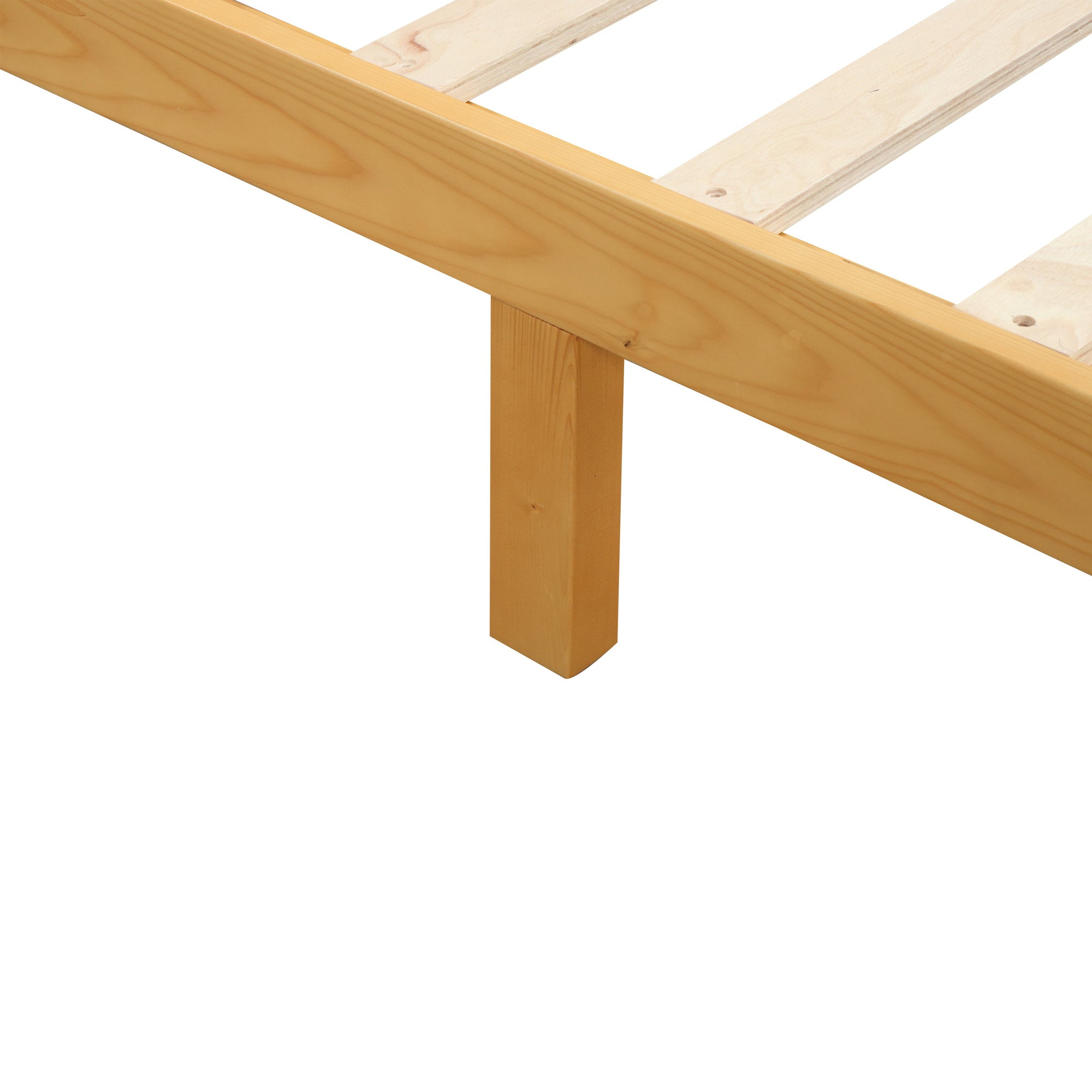 Twin/Full Wood Frame Platform Bed with Slats