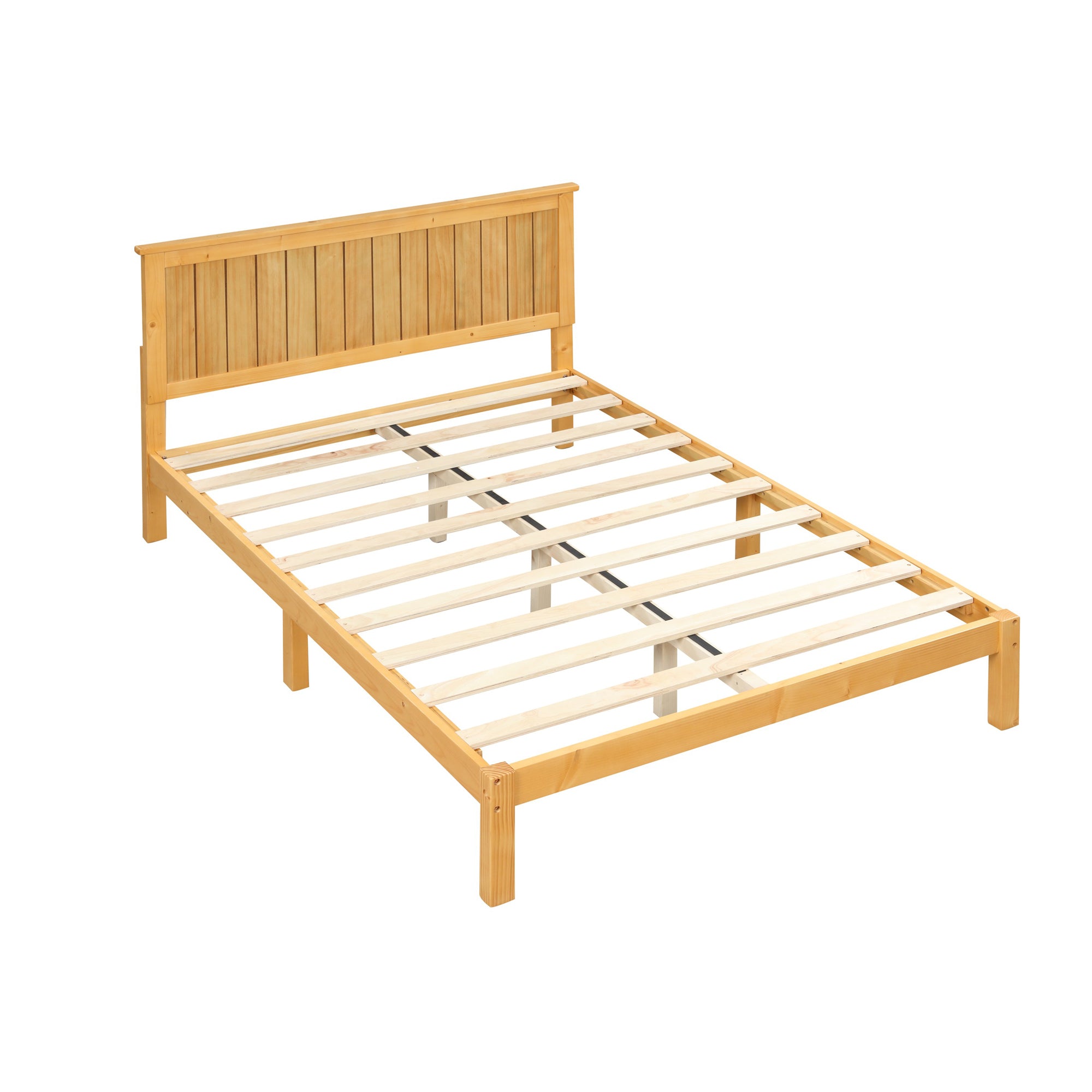 Twin/Full Wood Frame Platform Bed with Slats