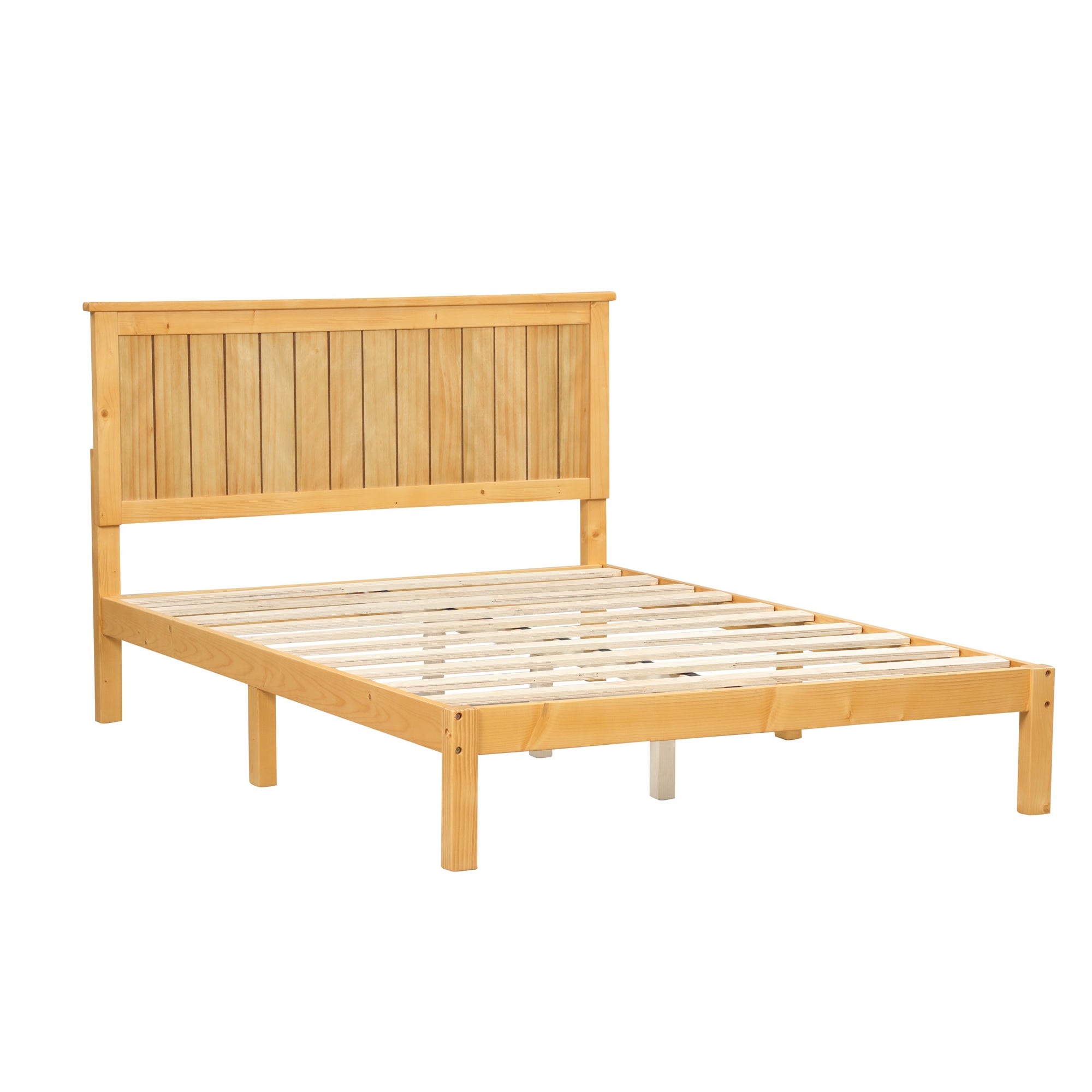 Twin/Full Wood Frame Platform Bed with Slats