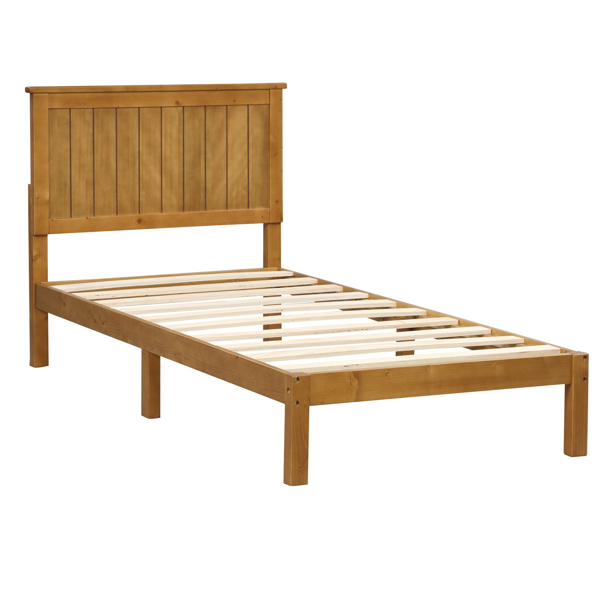 Twin/Full Wood Frame Platform Bed with Slats