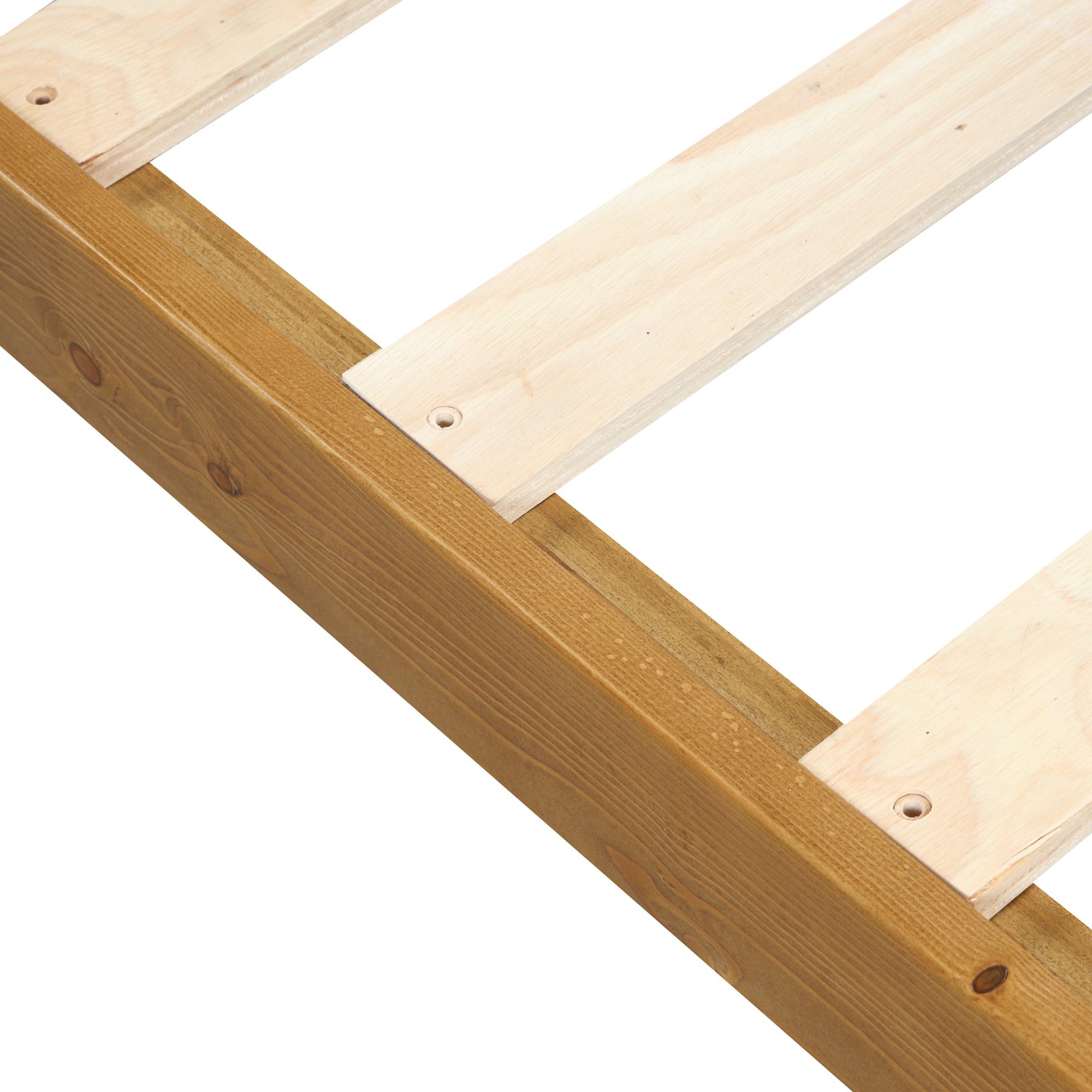 Twin/Full Wood Frame Platform Bed with Slats