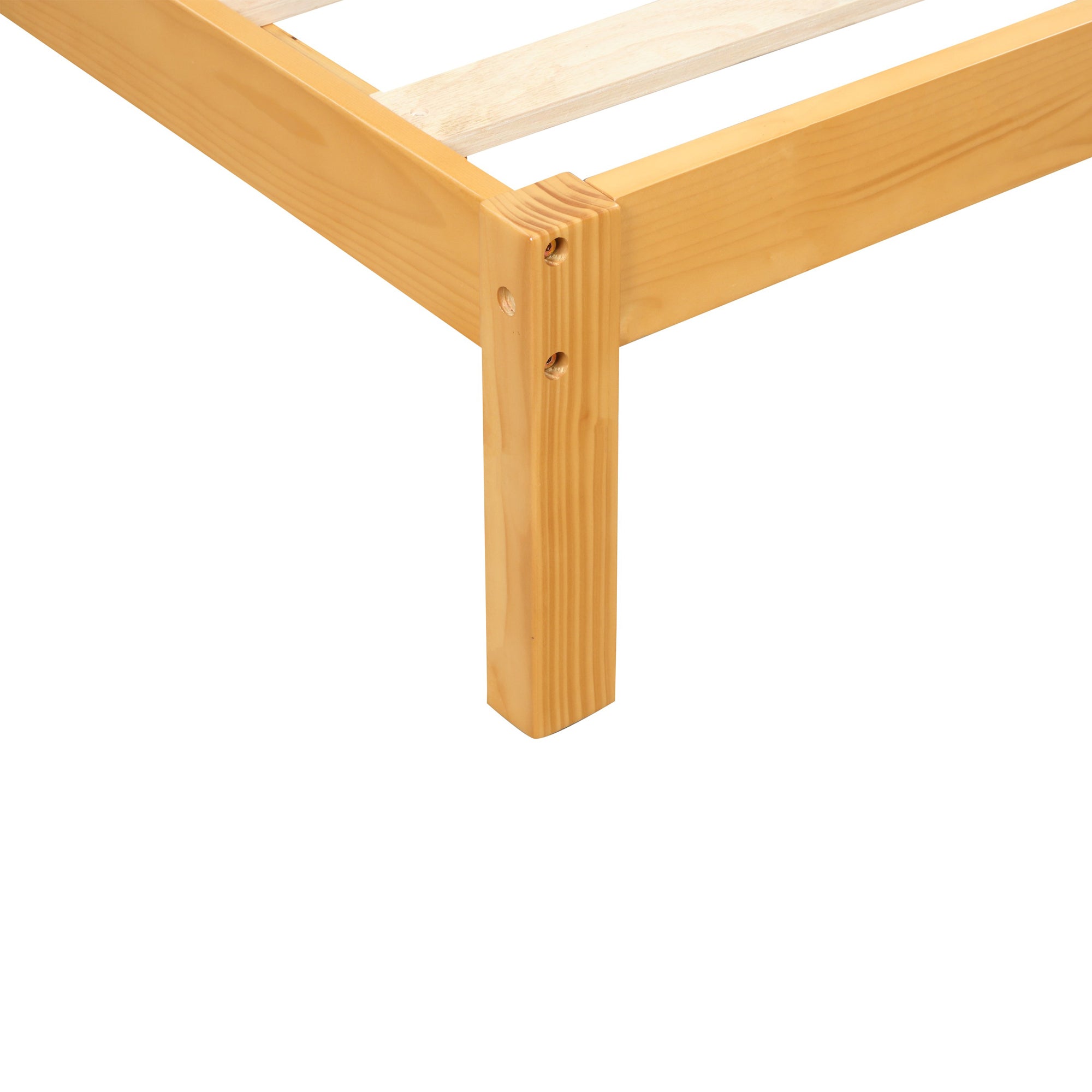 Twin/Full Wood Frame Platform Bed with Slats