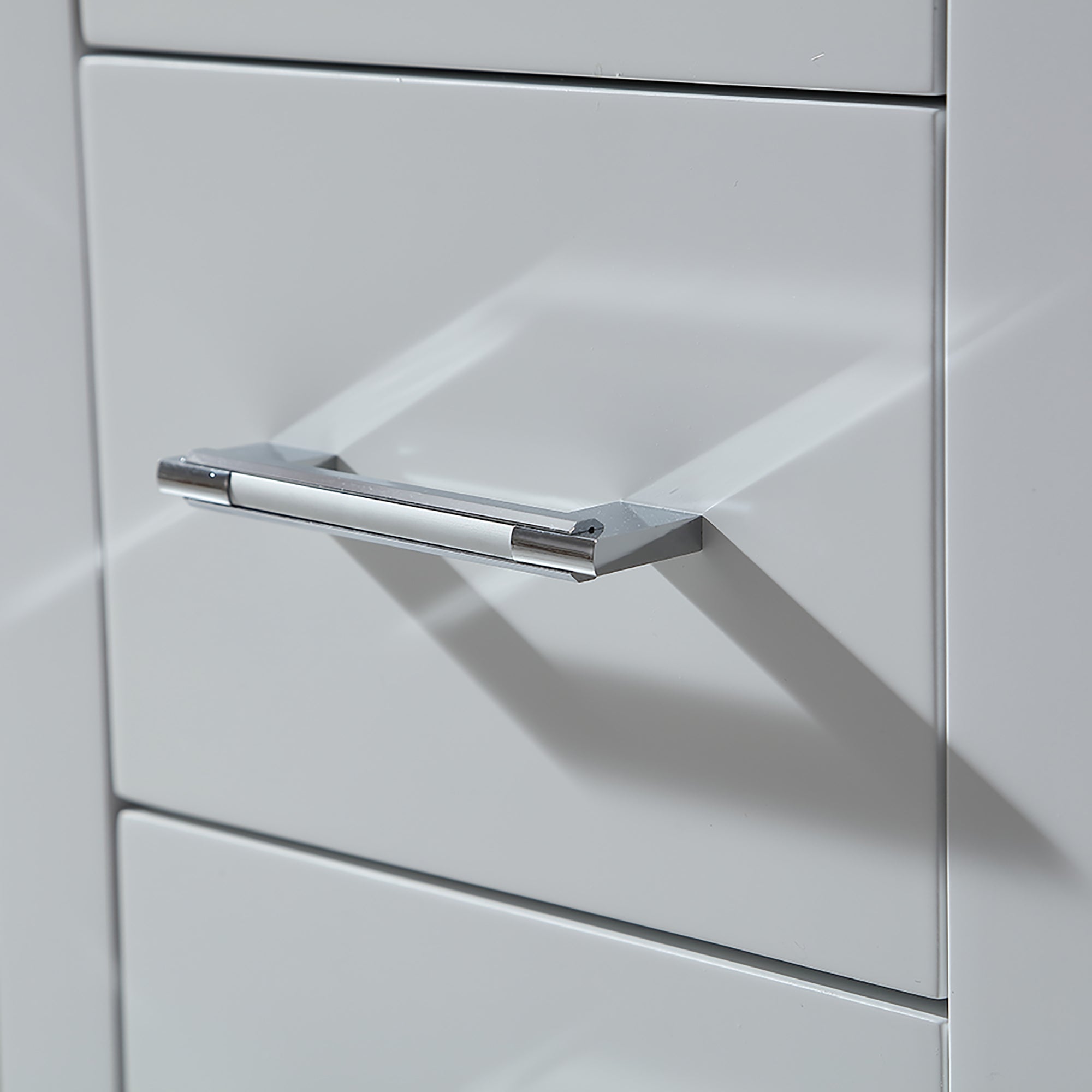 36 in. Freestanding Bath Vanity in White with White Engineered Stone Top