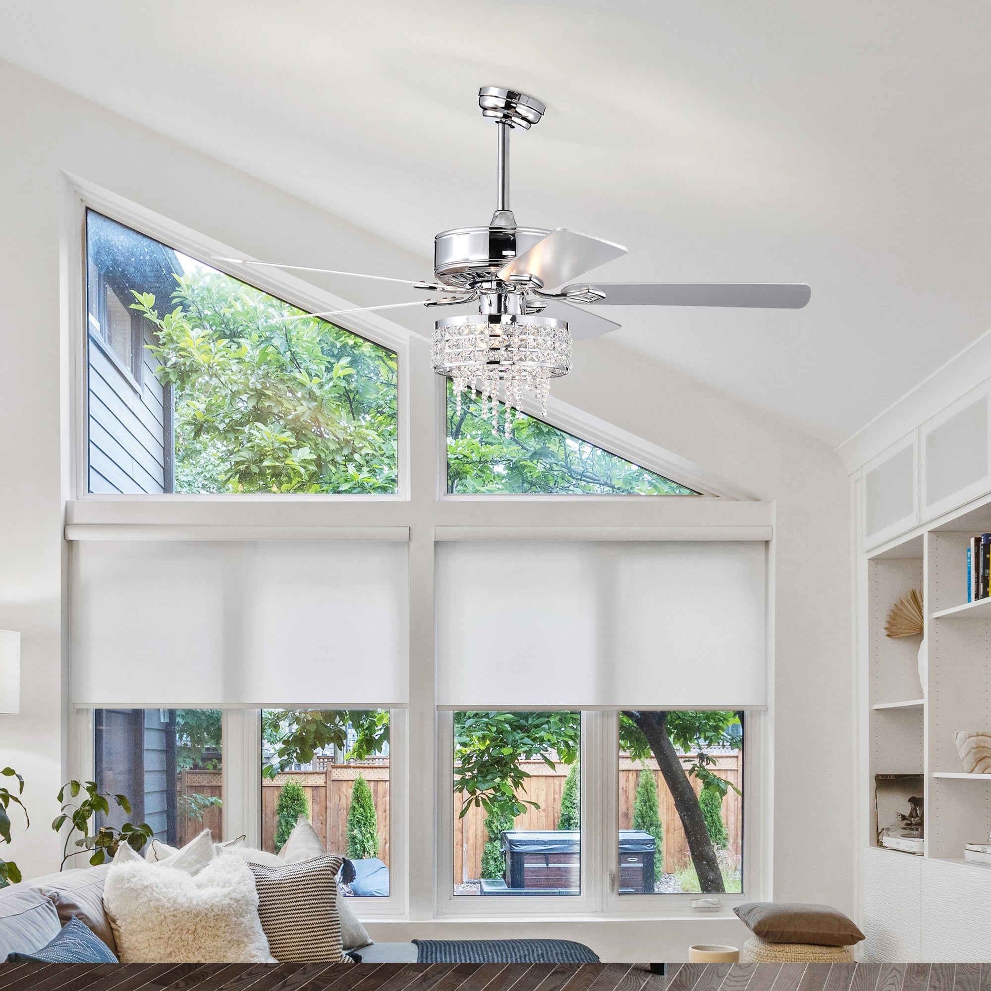 52" Ceiling Fan Light with Remote Control for Living Room
