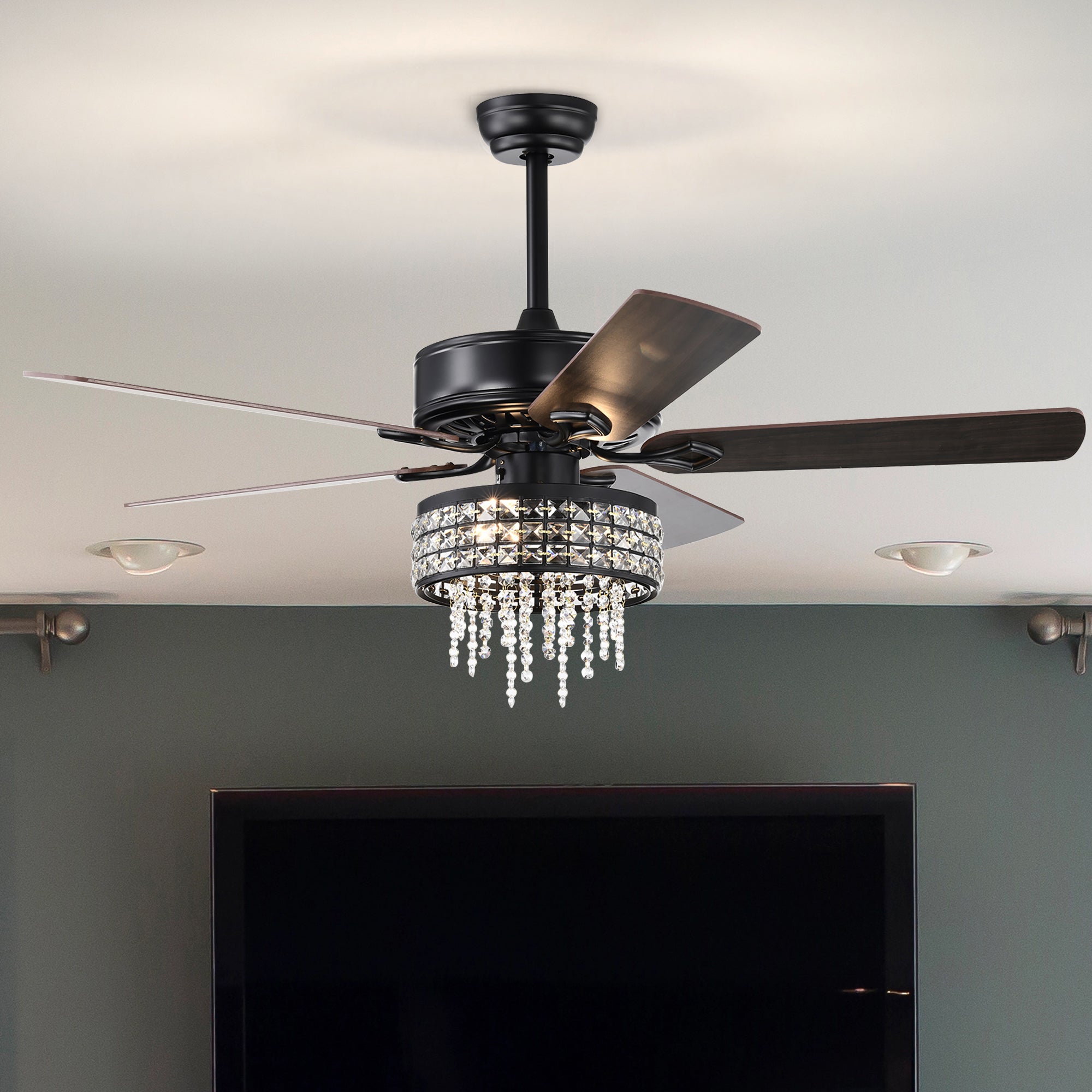 52" Ceiling Fan Light with Remote Control for Living Room