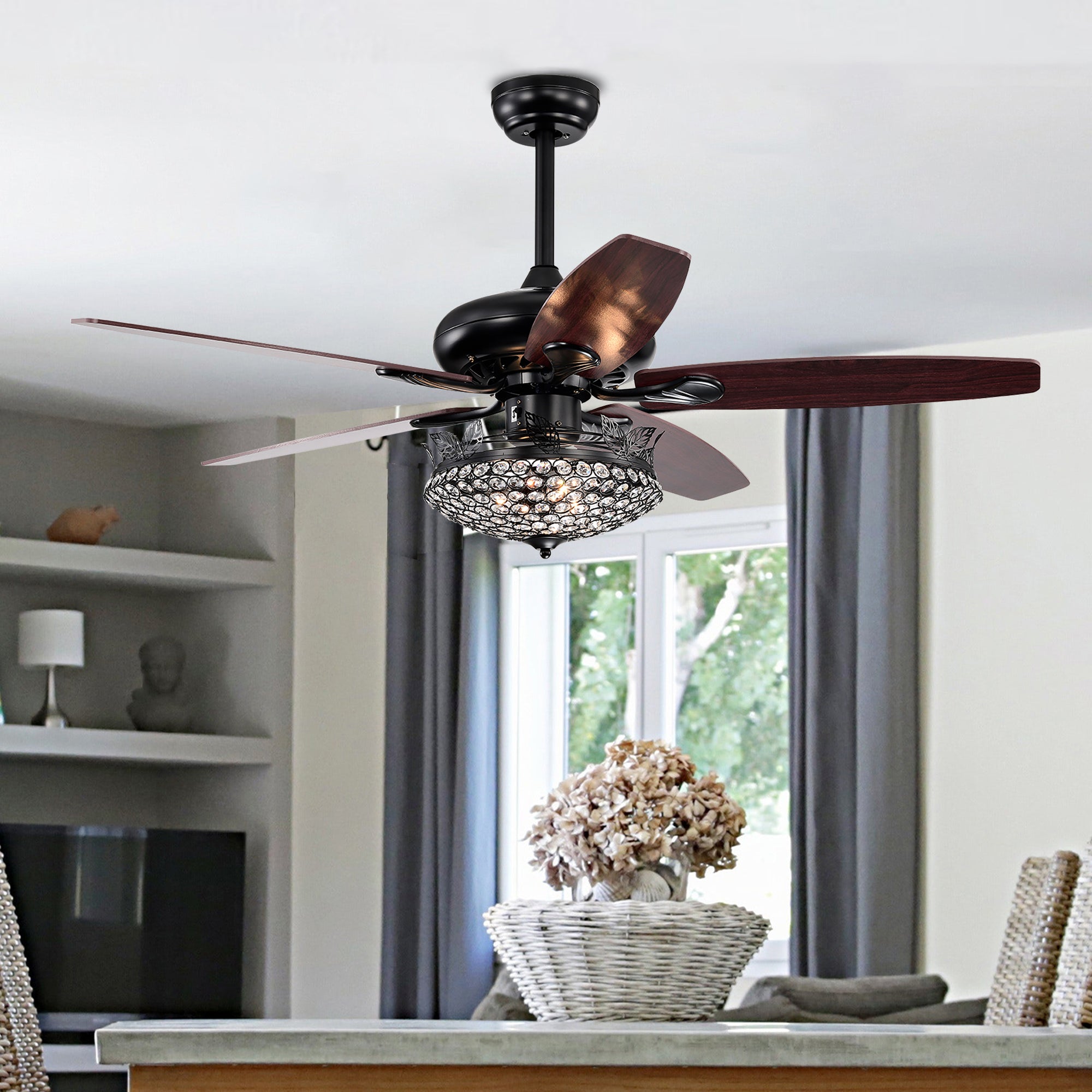 52" Ceiling Fan Light with Remote Control for Living Room