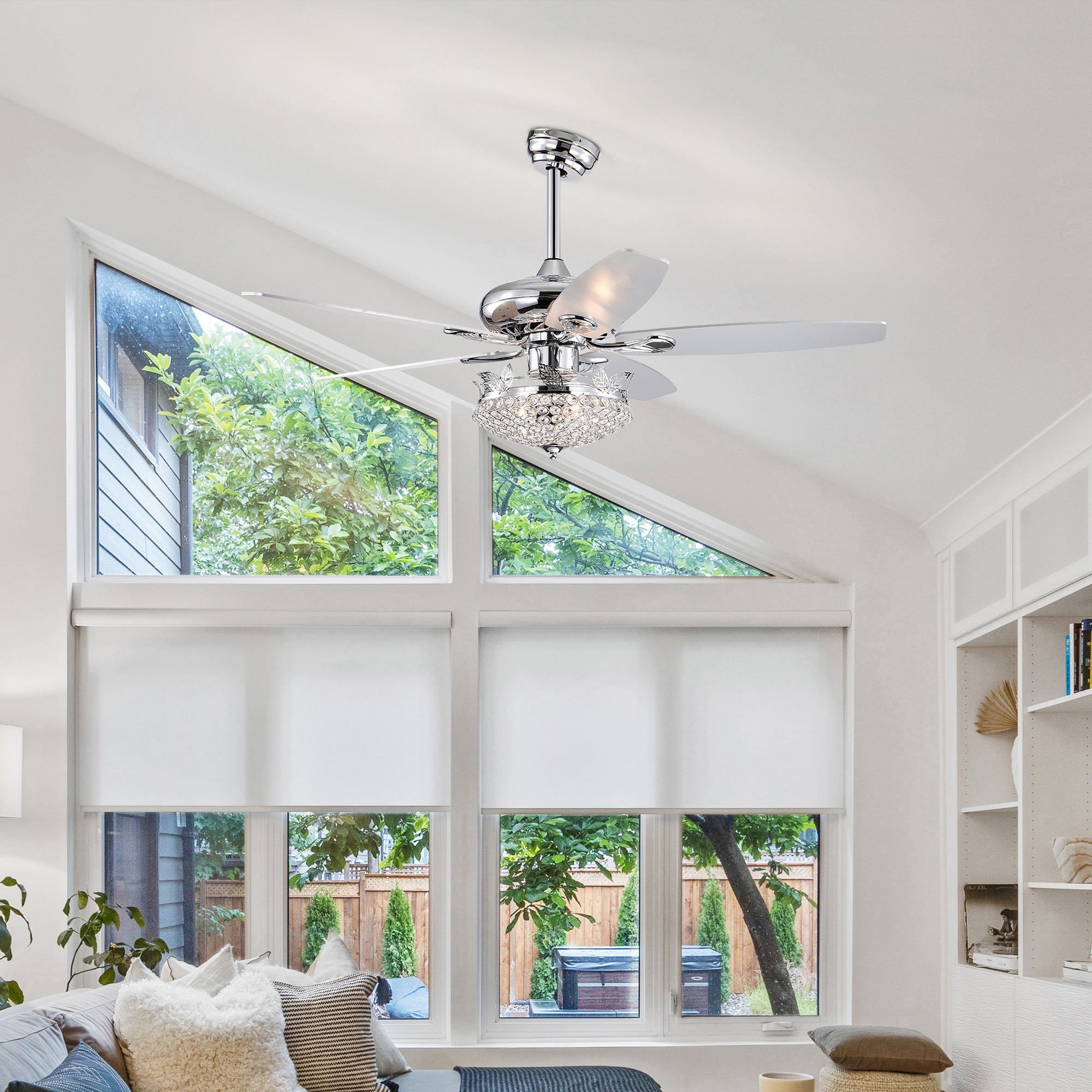 52" Ceiling Fan Light with Remote Control for Living Room