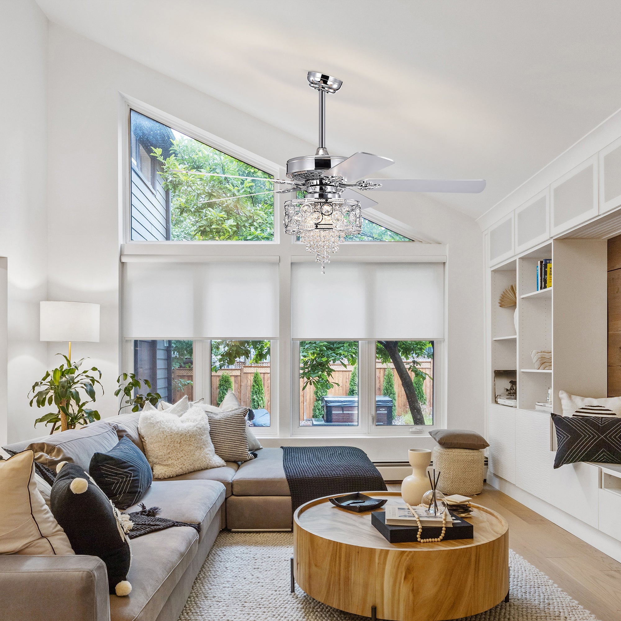 52" Ceiling Fan Light with Remote Control for Living Room